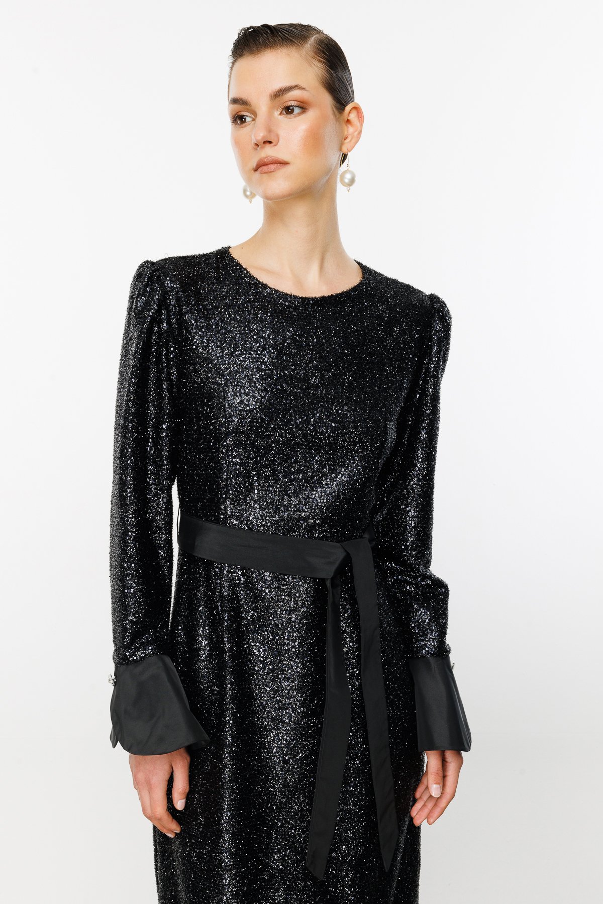 Stilva Shiny Dress - Black