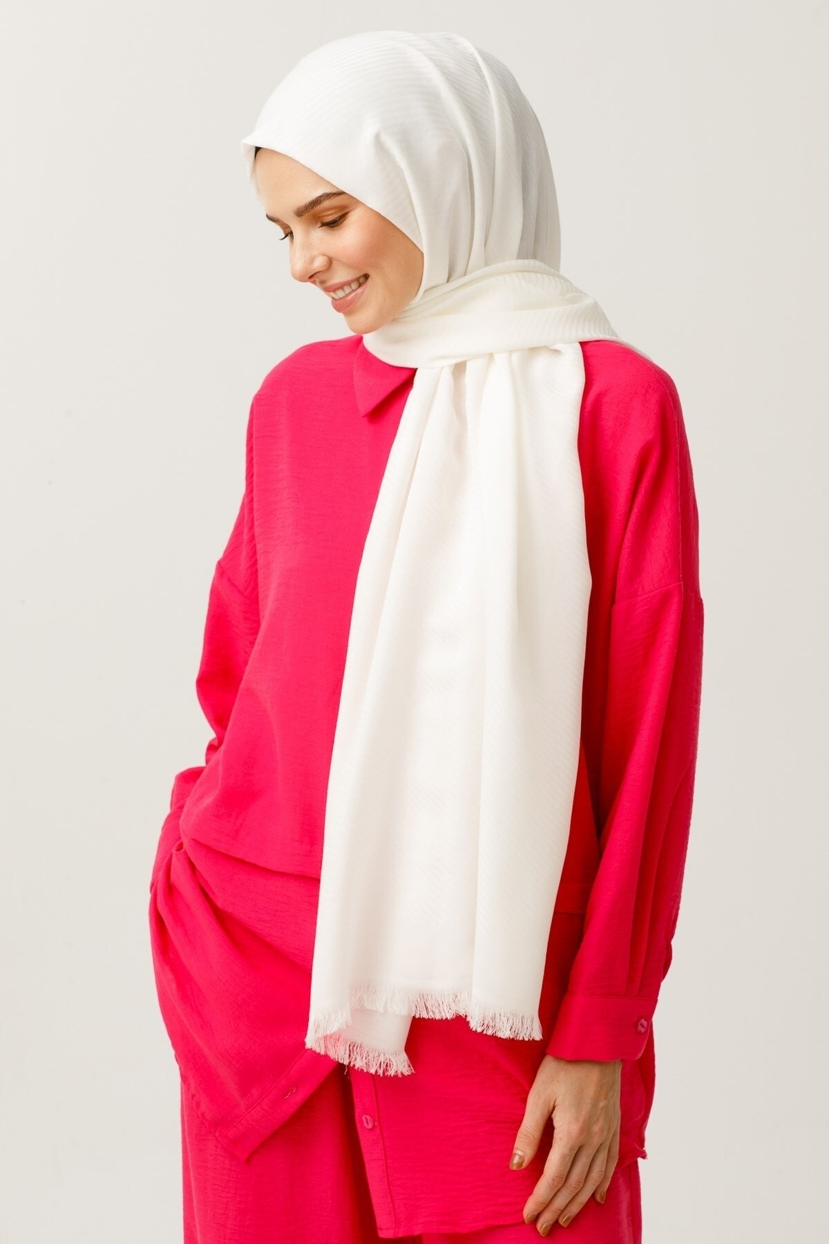 Gemustertes Baumwolle Jacquard Hijab