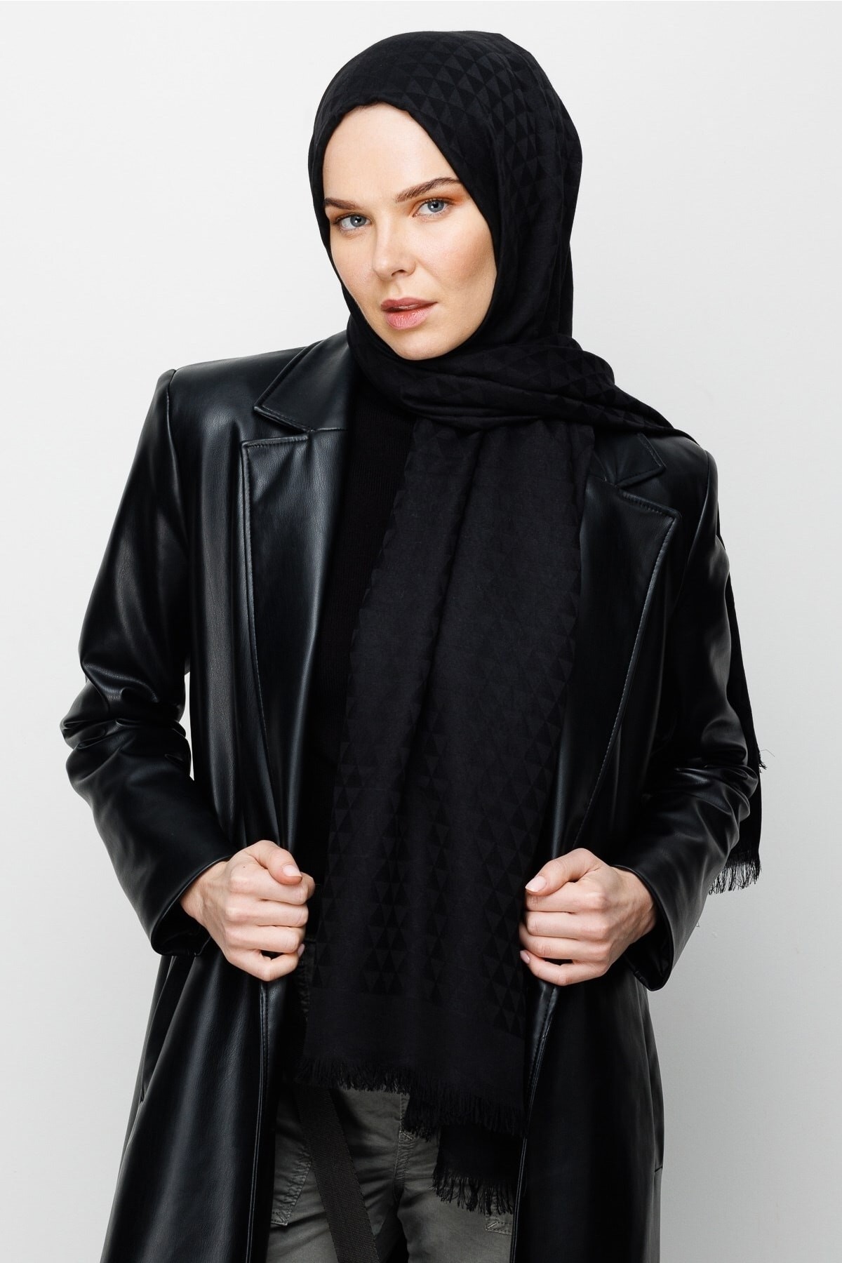 Gemustertes Baumwolle Jacquard Hijab