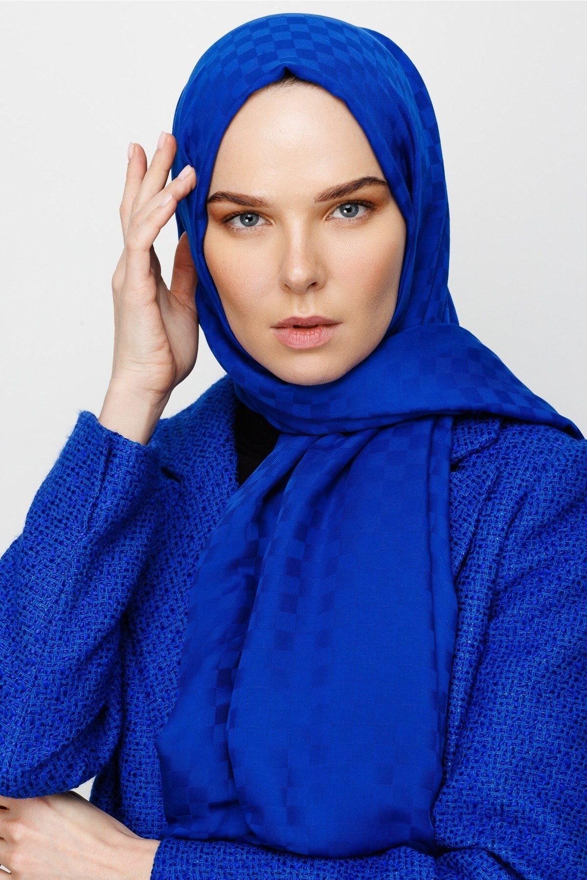 Gemustertes Baumwolle Jacquard Hijab