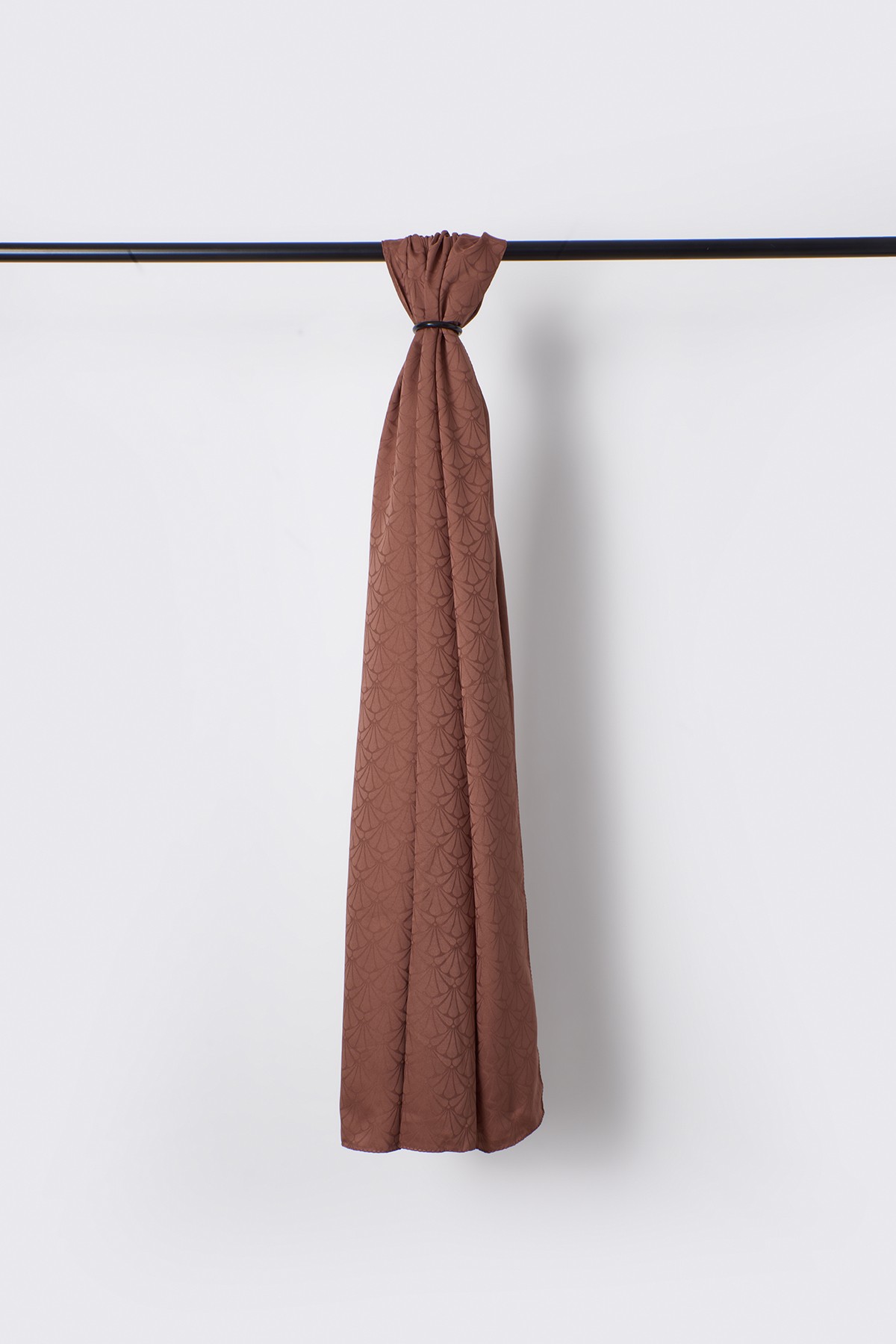 Lotus Pattern Silk Jacquard Shawl - Waterside