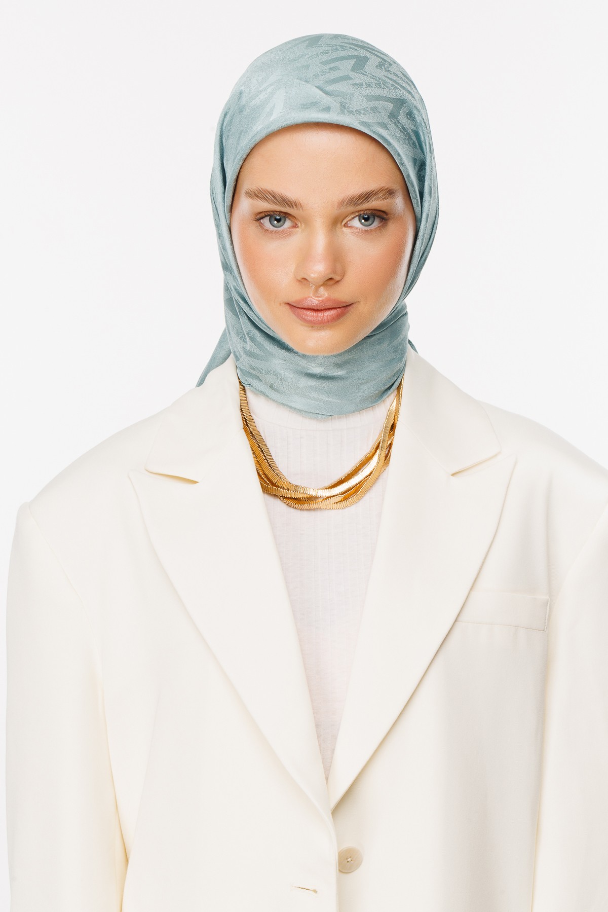 Nova Pattern Luxury Jacquard Scarf - Cağla