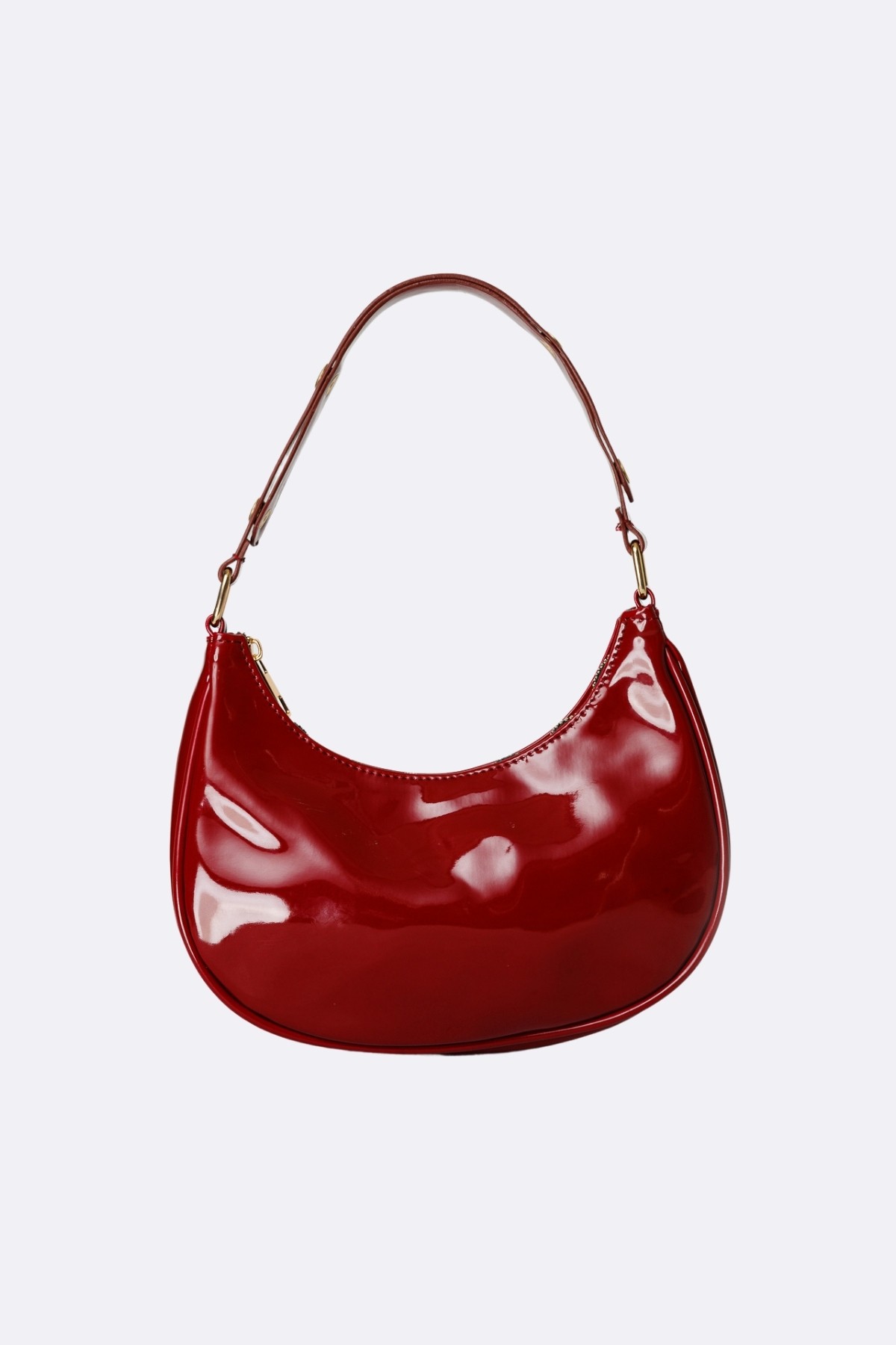 Mina Patent Leather Bag - Burgundy