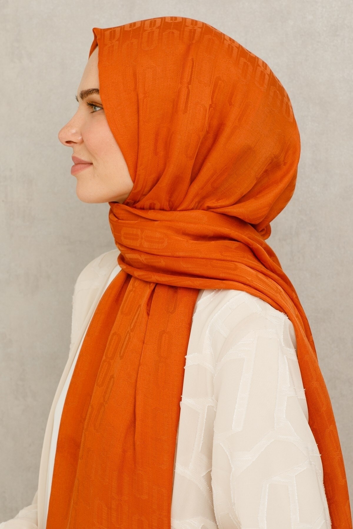 Gemustertes Baumwolle Jacquard Hijab