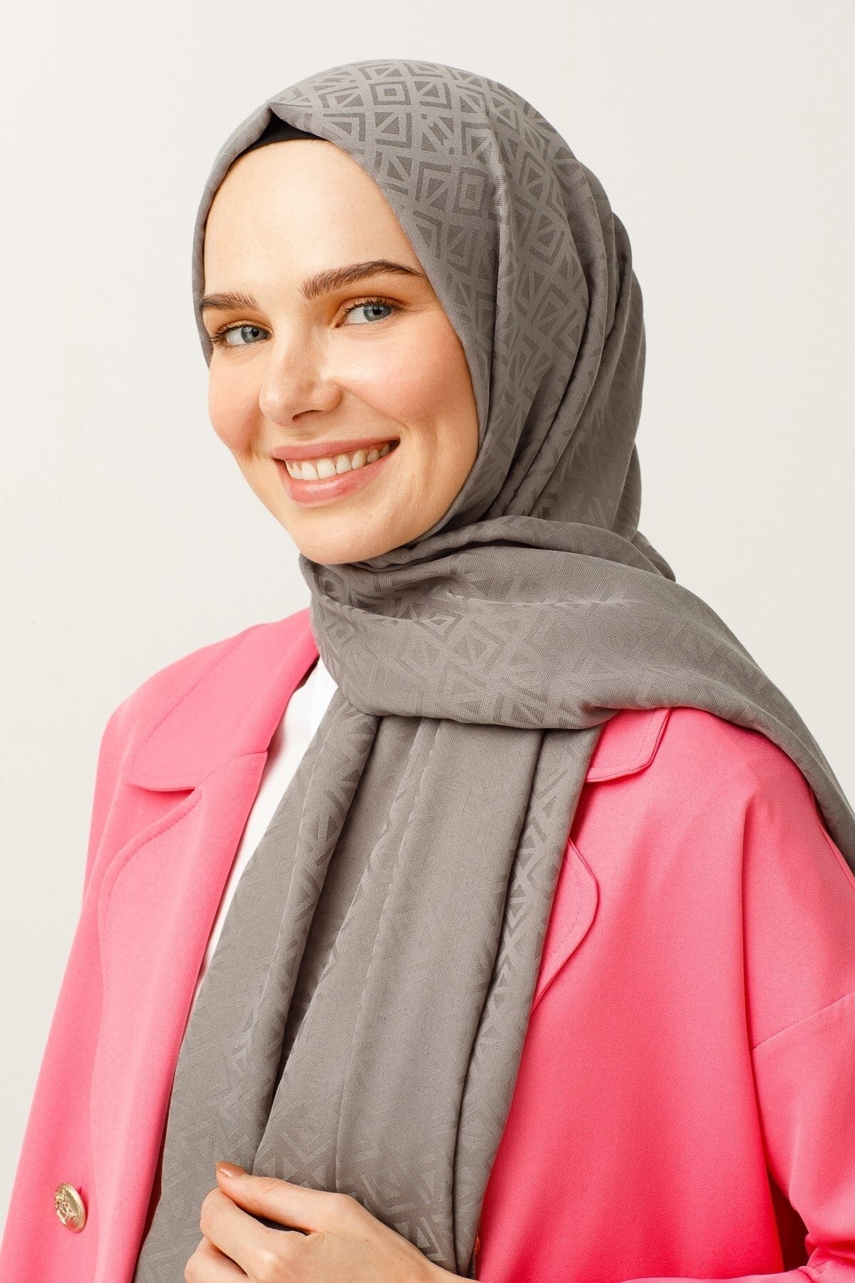 Gemustertes Baumwolle Jacquard Hijab