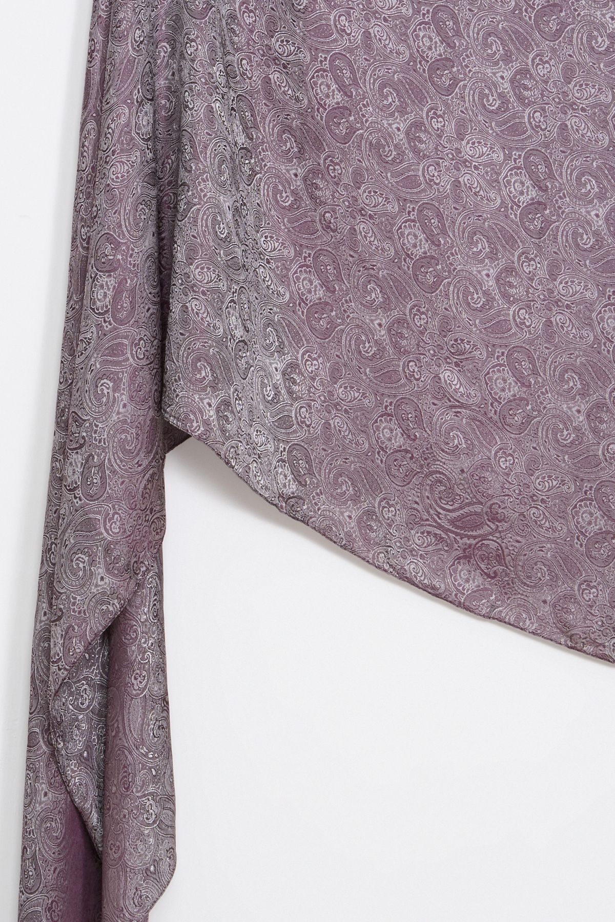 Moren Pattern Shine Line Shawl - Purple-Gray
