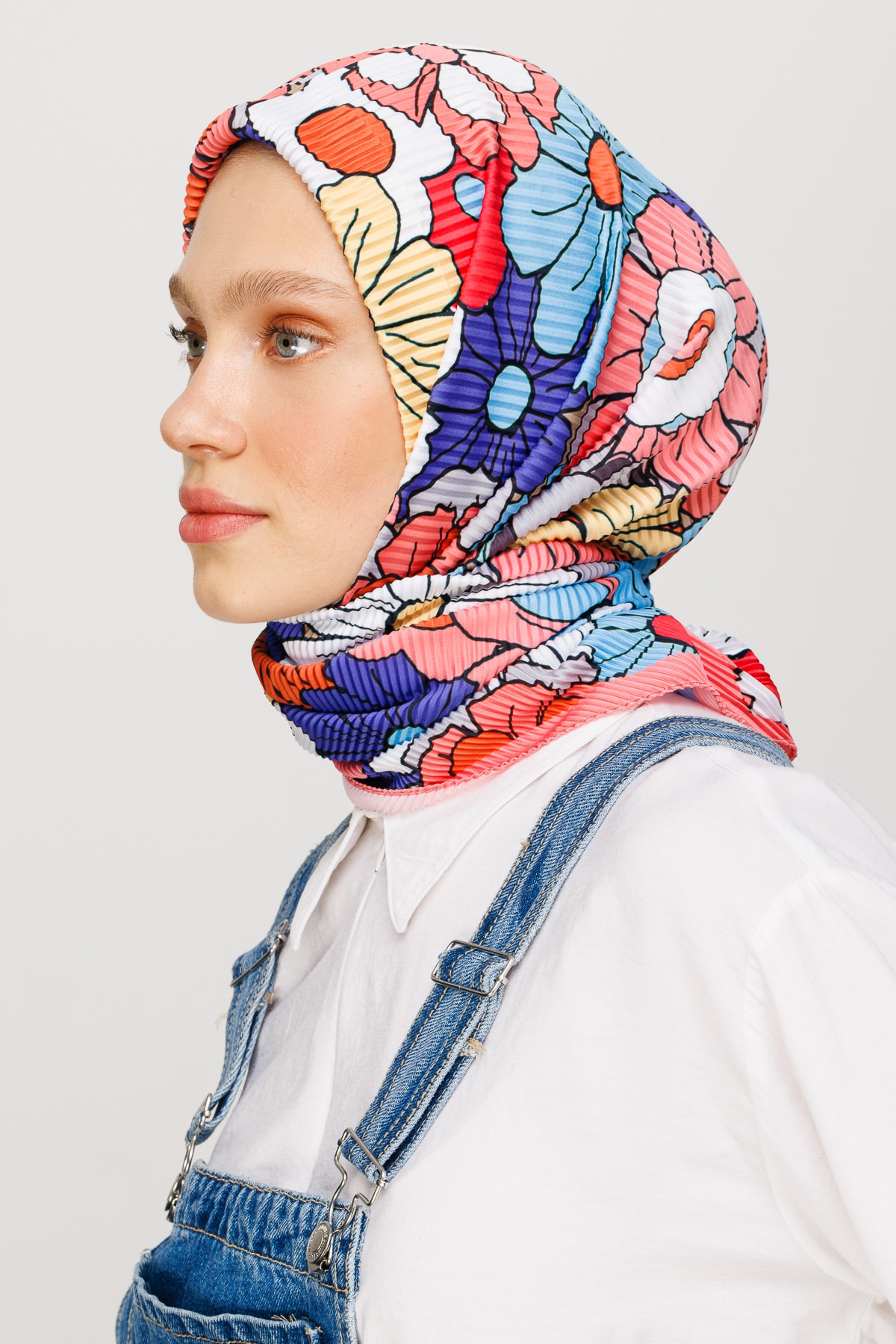Lover Desen Pilise Eşarp - Somon