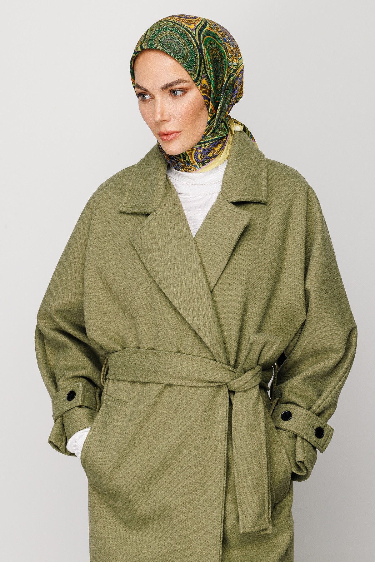 Ethnic Pattern Digital Soft Scarf - Yellow