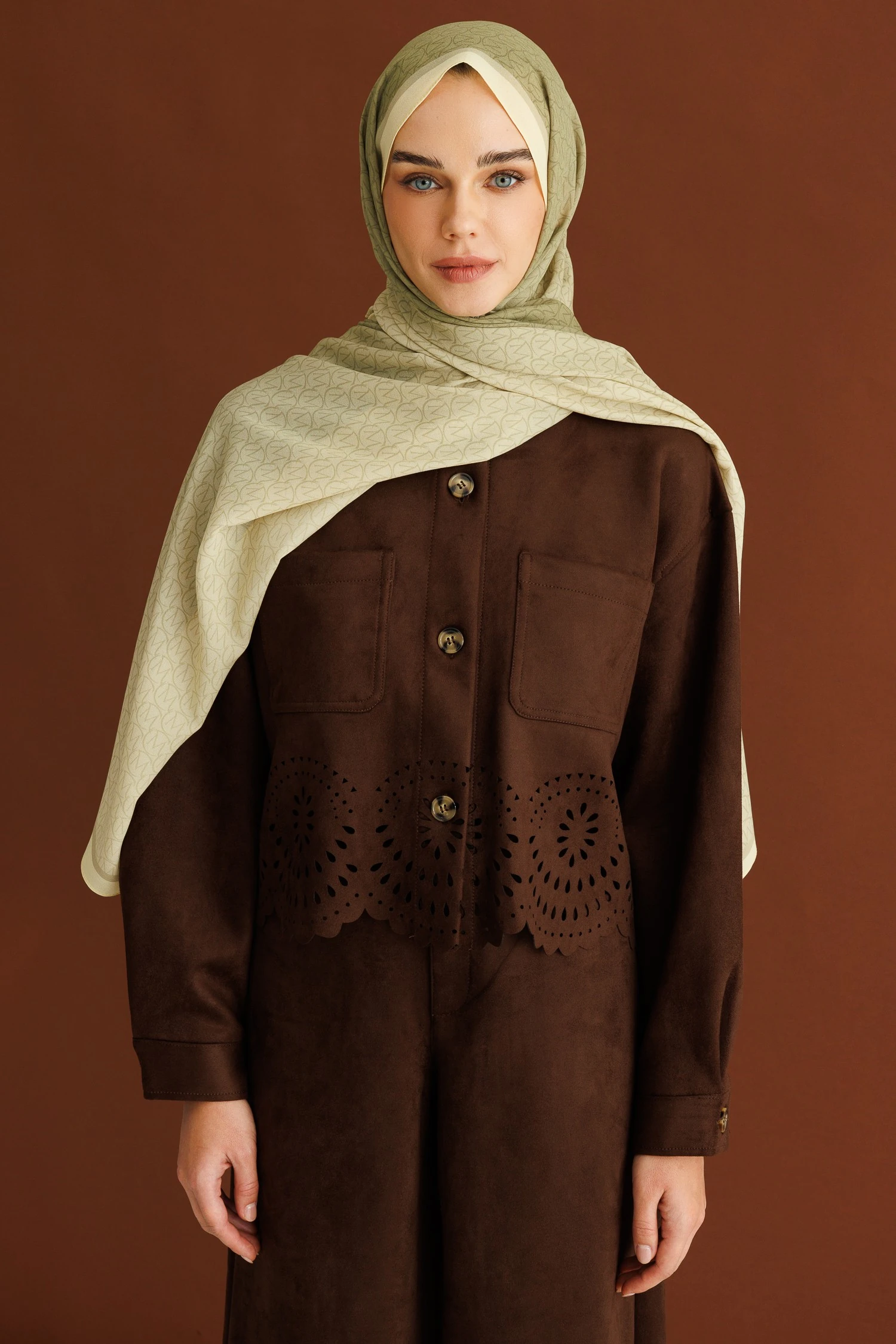 Monogram Hebei Silk Shawl - Bay