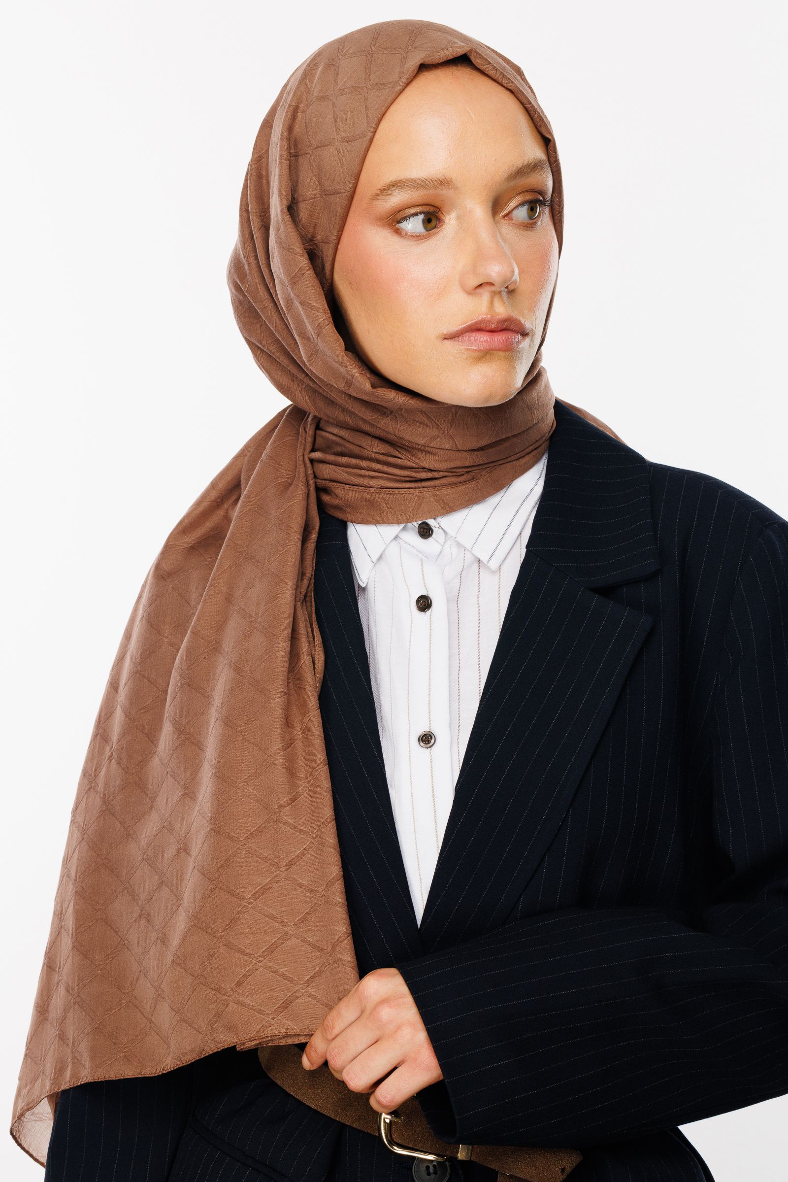 Bamboo Jacquard Shawl - Canyon