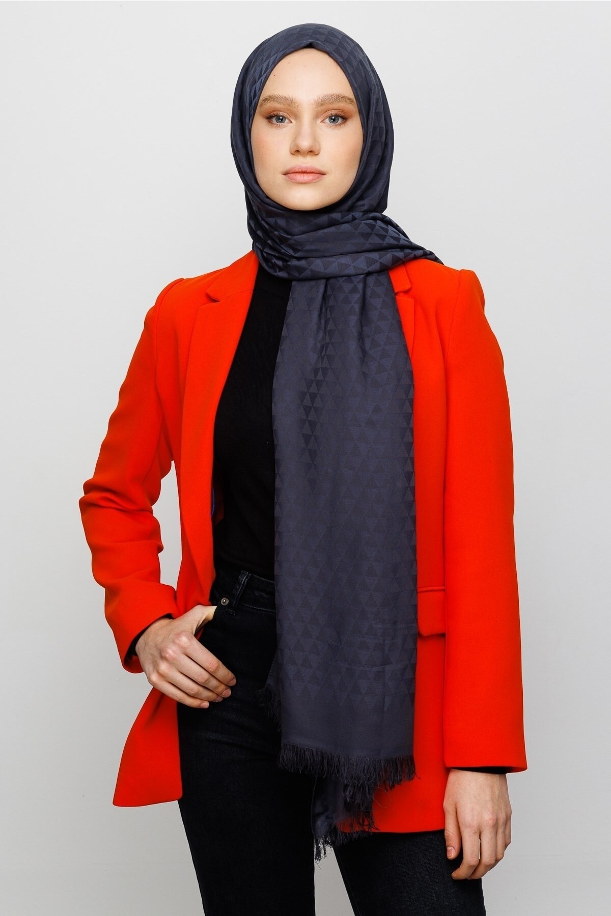 Gemustertes Baumwolle Jacquard Hijab