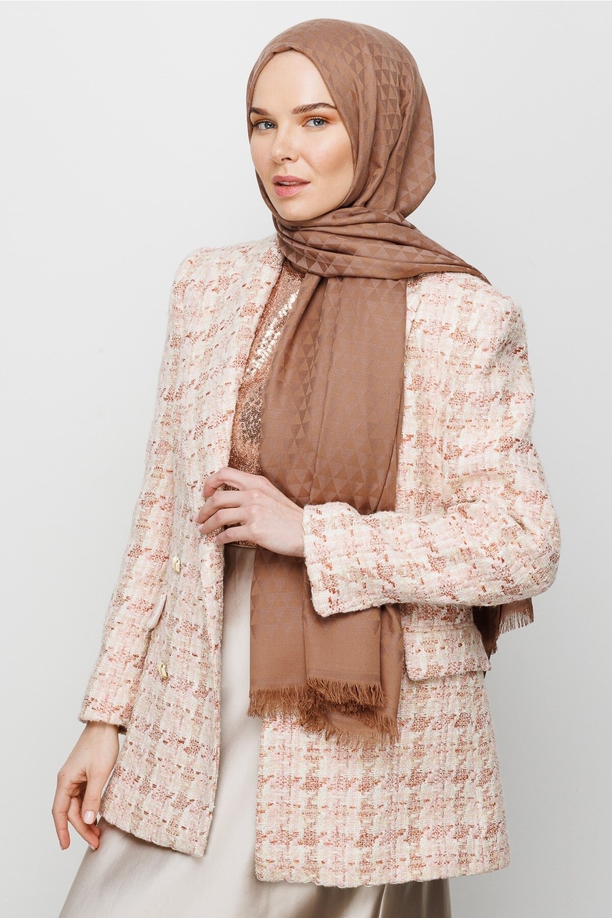 Prism Pattern Cotton Jacquard Hijab