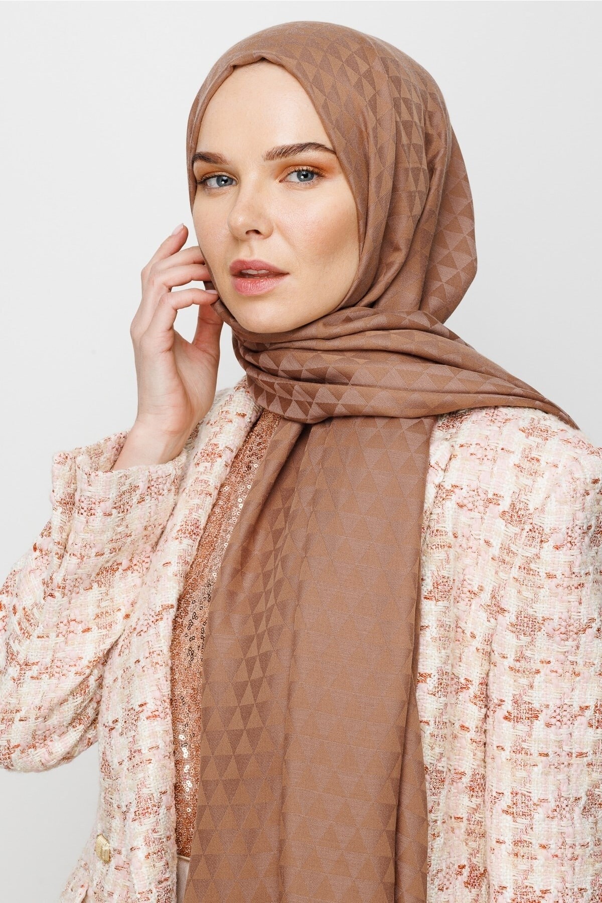 Prism Pattern Cotton Jacquard Hijab