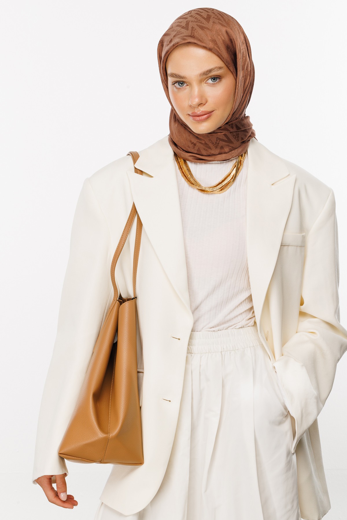 Nova Pattern Luxury Jacquard Scarf - Waterside