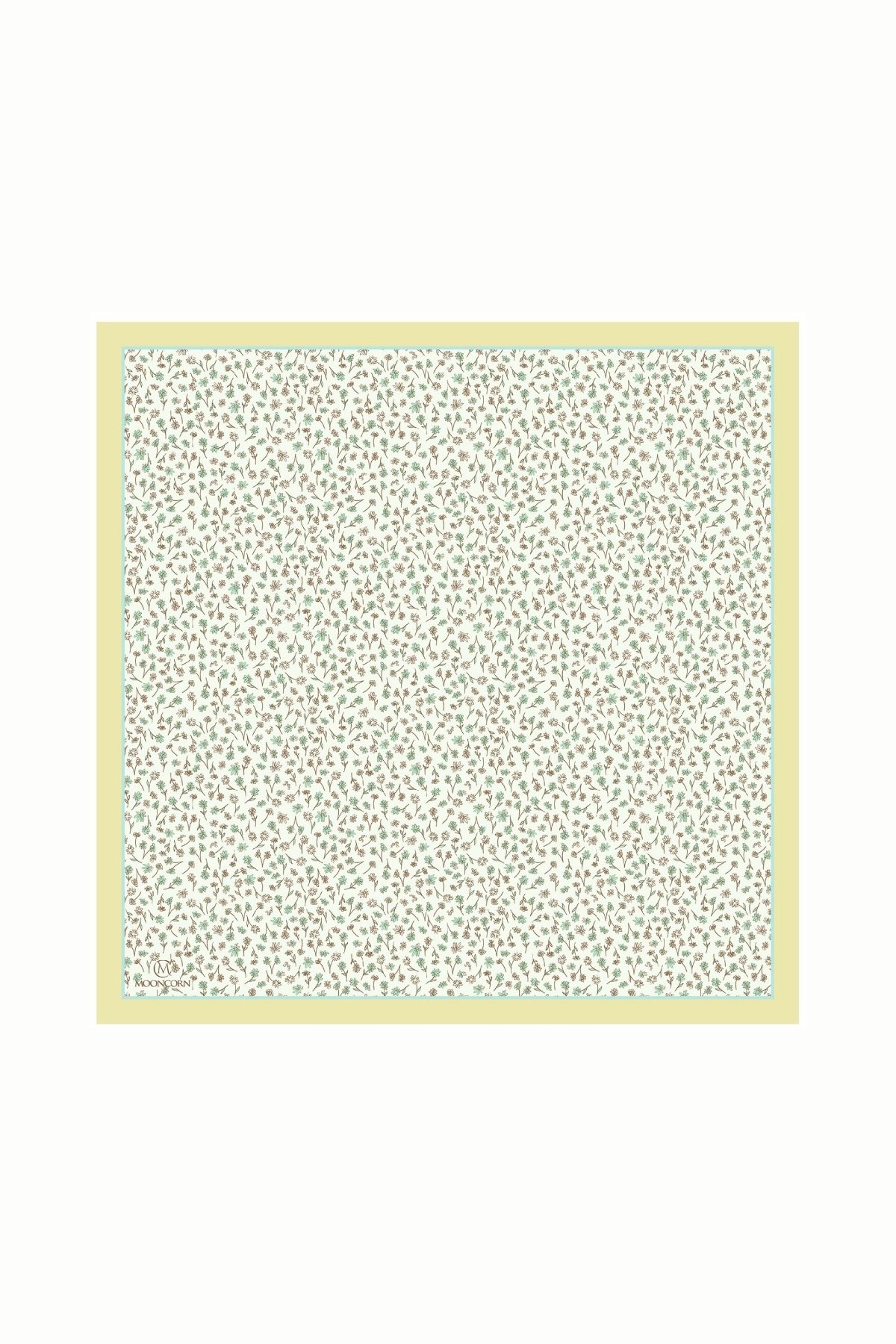 Minor Pattern Cotton Scarf - Lemon
