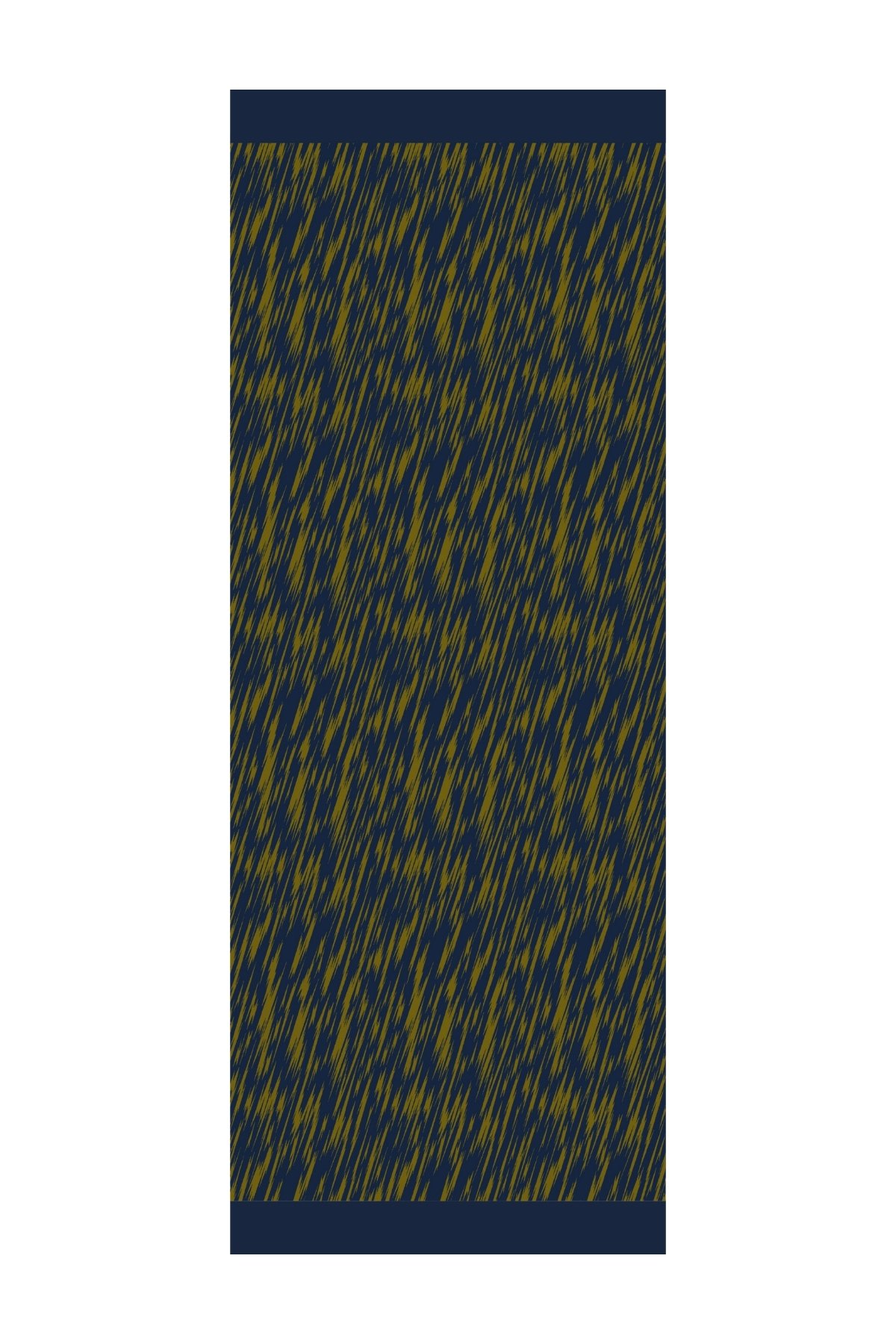 Marrakech Double Sided Shawl - Navy Blue-Oil Green