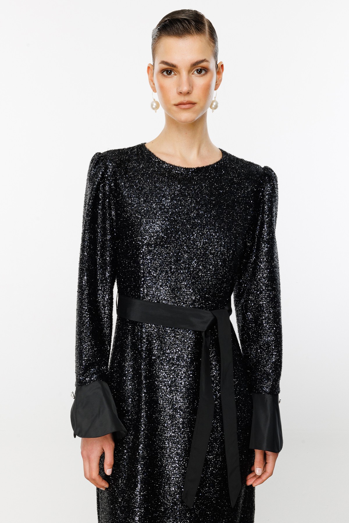 Stilva Shiny Dress - Black