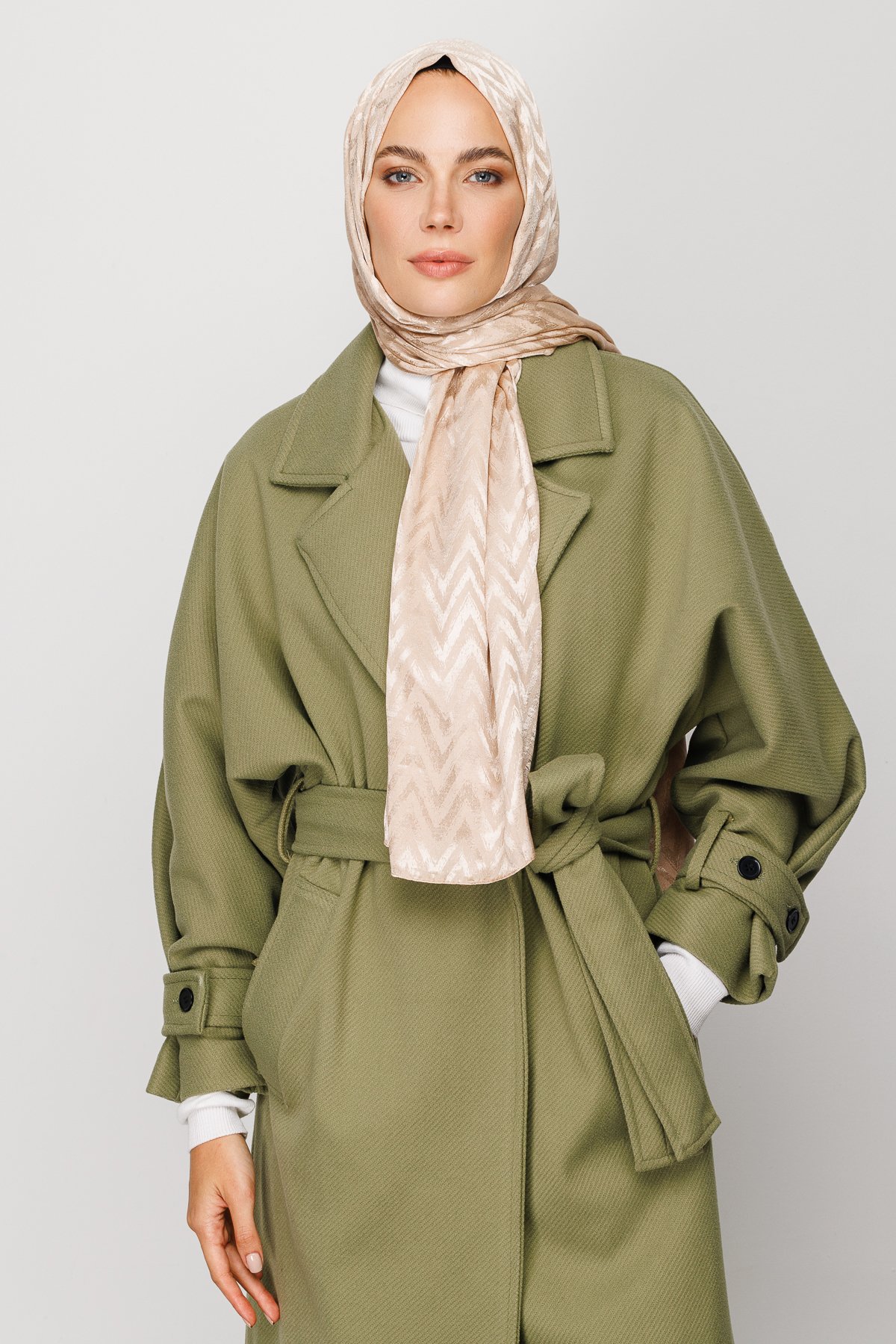 Gemustertes Glänzendes Jacquard Hijab