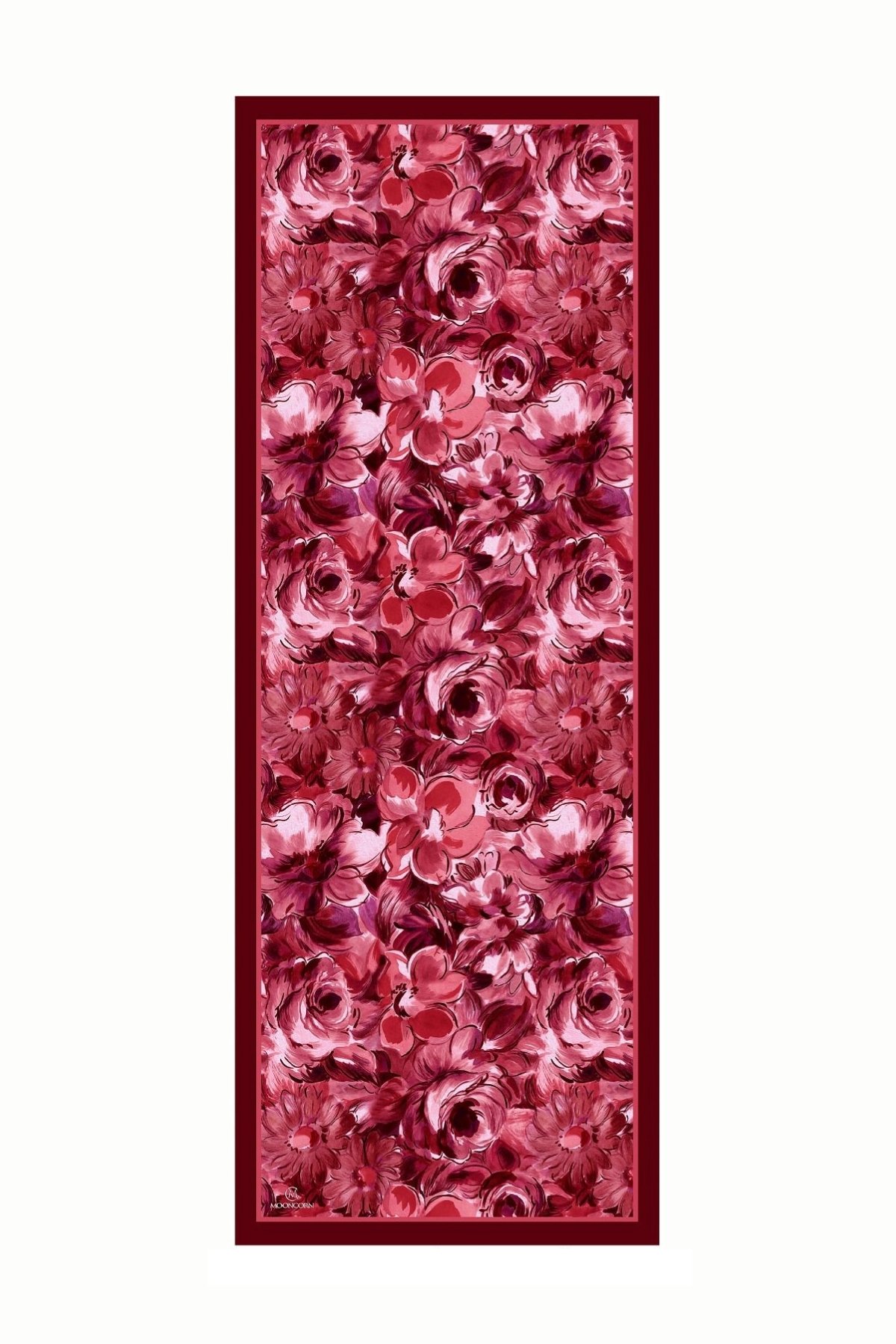 Bordo Rossel Desen Pamuk Şal