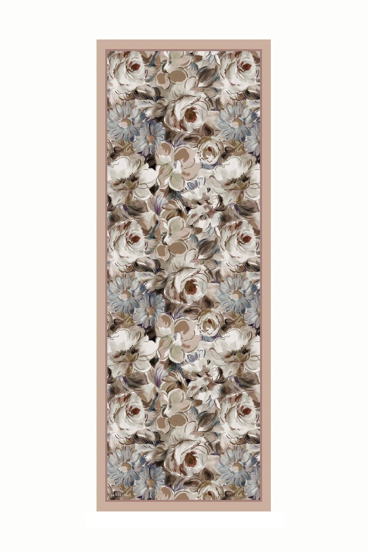 Patterned Cotton Shawl - Mink