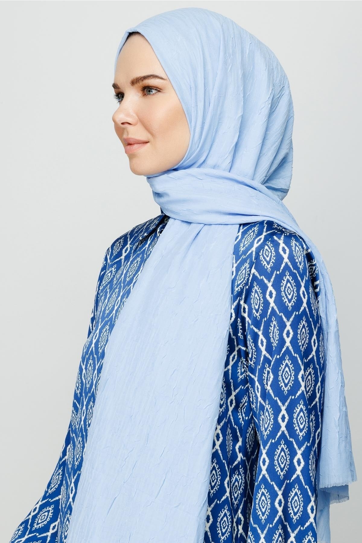 Bebek Mavisi Bambu Şal