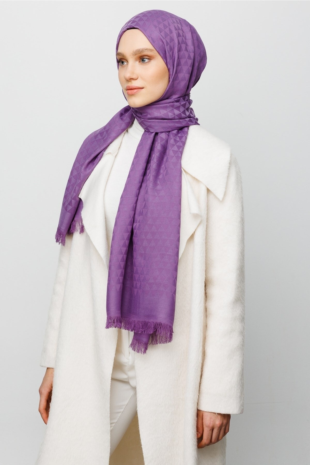 Gemustertes Baumwolle Jacquard Hijab