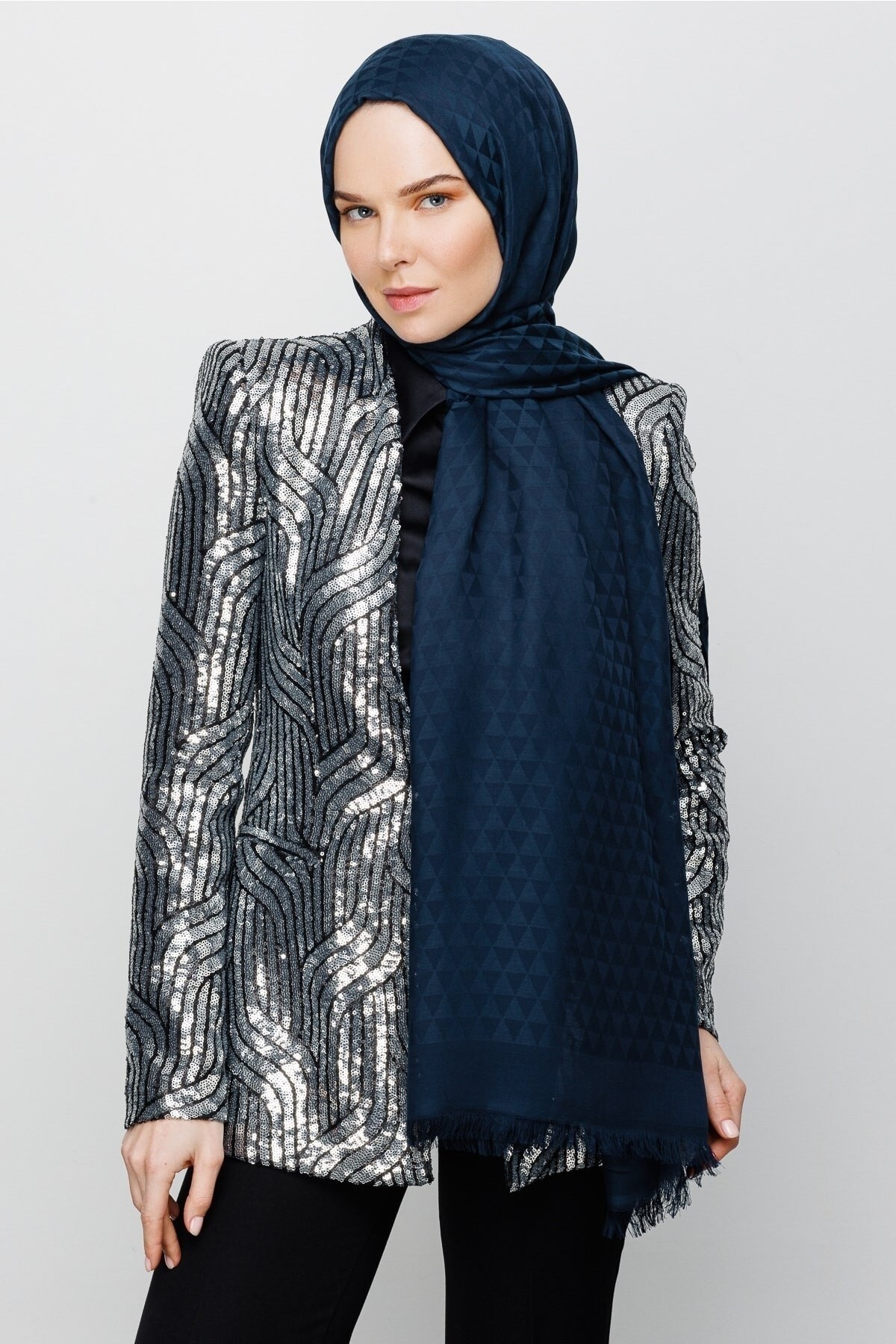 Prism Pattern Cotton Jacquard Hijab