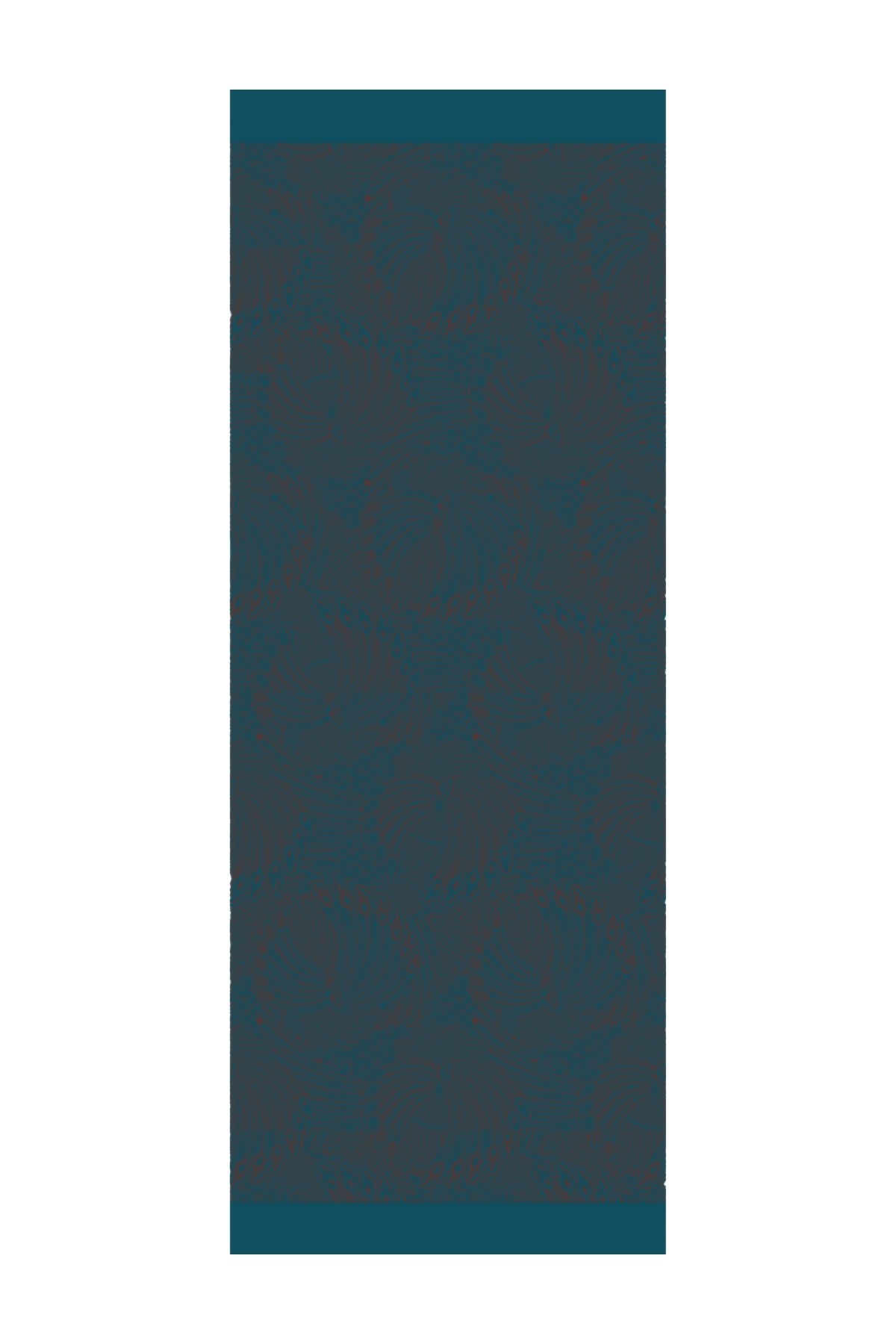 Mayra Pattern Double-Sided Shawl - Bitter Coffee-Petroleum Blue