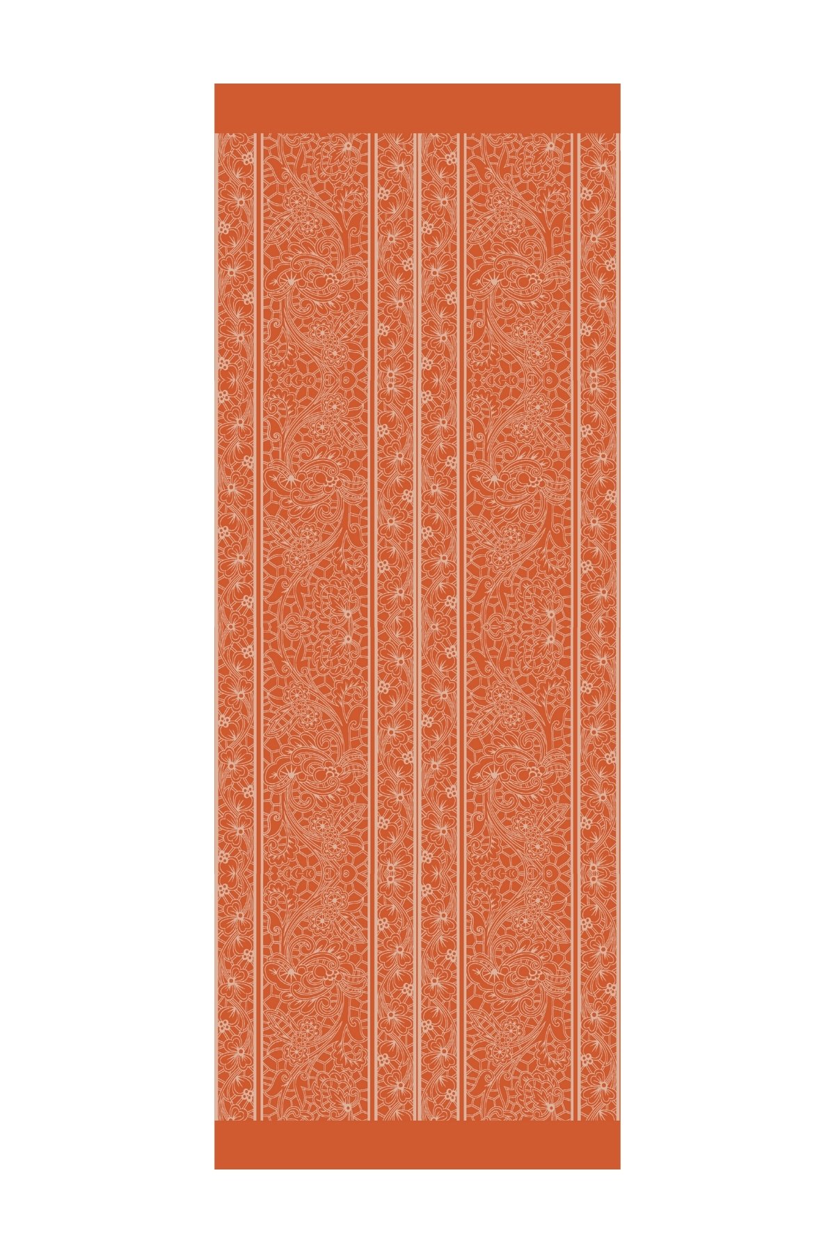 Lavin Pattern Double-Sided Shawl - Cinnamon-Beige
