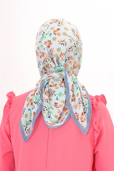 Jardin Pattern Pleated Scarf