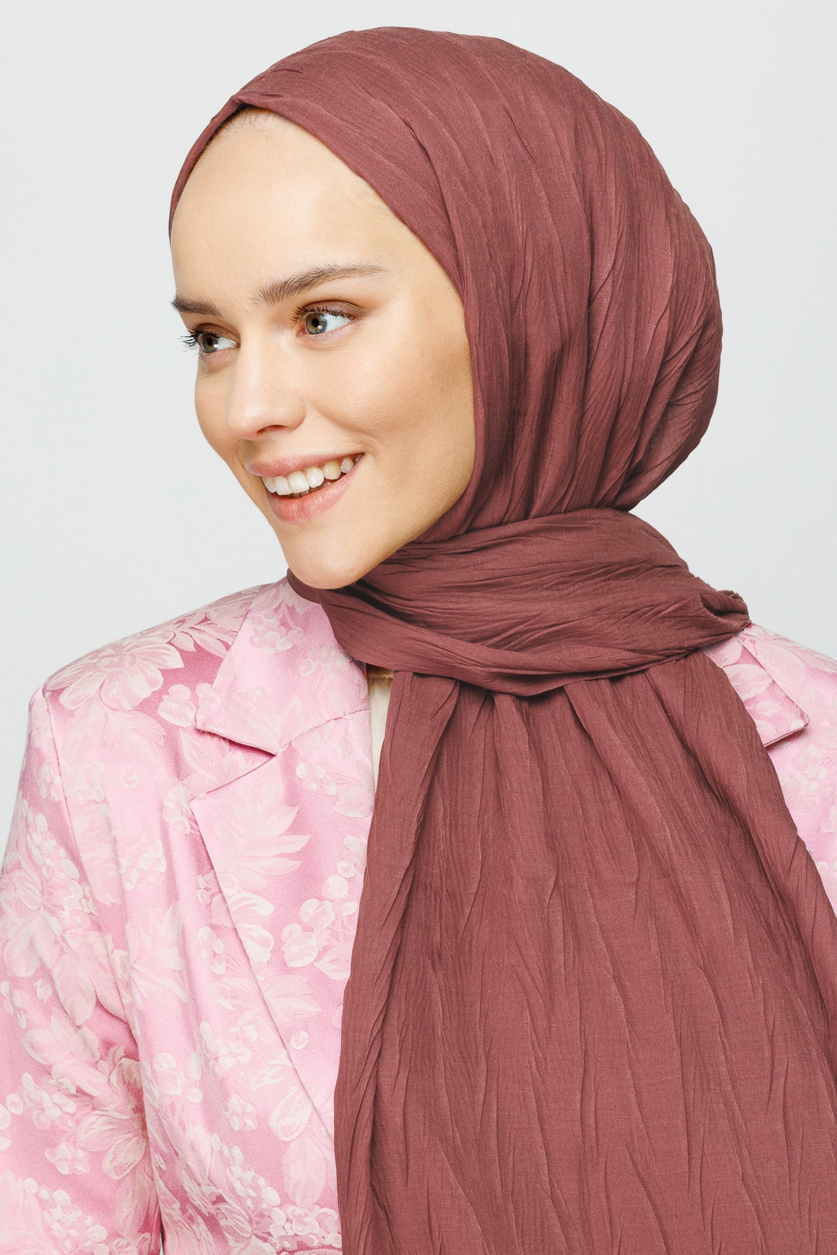 Pleated Bamboo Shawl - Onion Peel