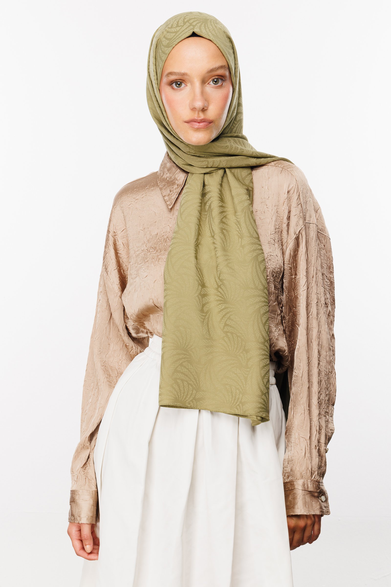 Artemis Pattern Silk Jacquard Hijab