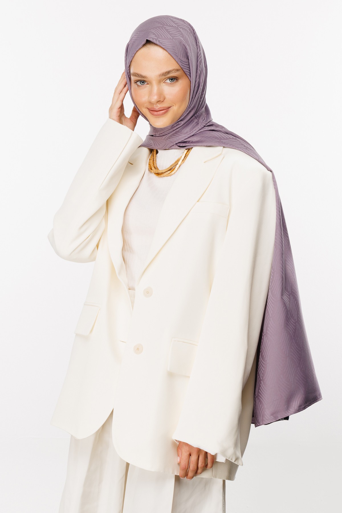 Aura Pattern Silk Jacquard Hijab