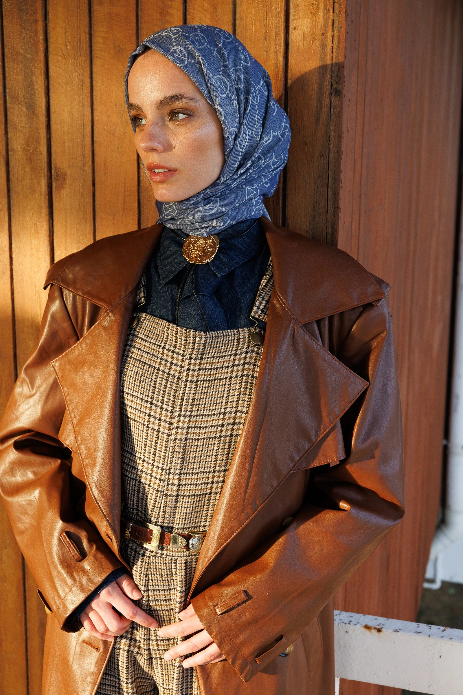 Yün İpek Şal - Mavi