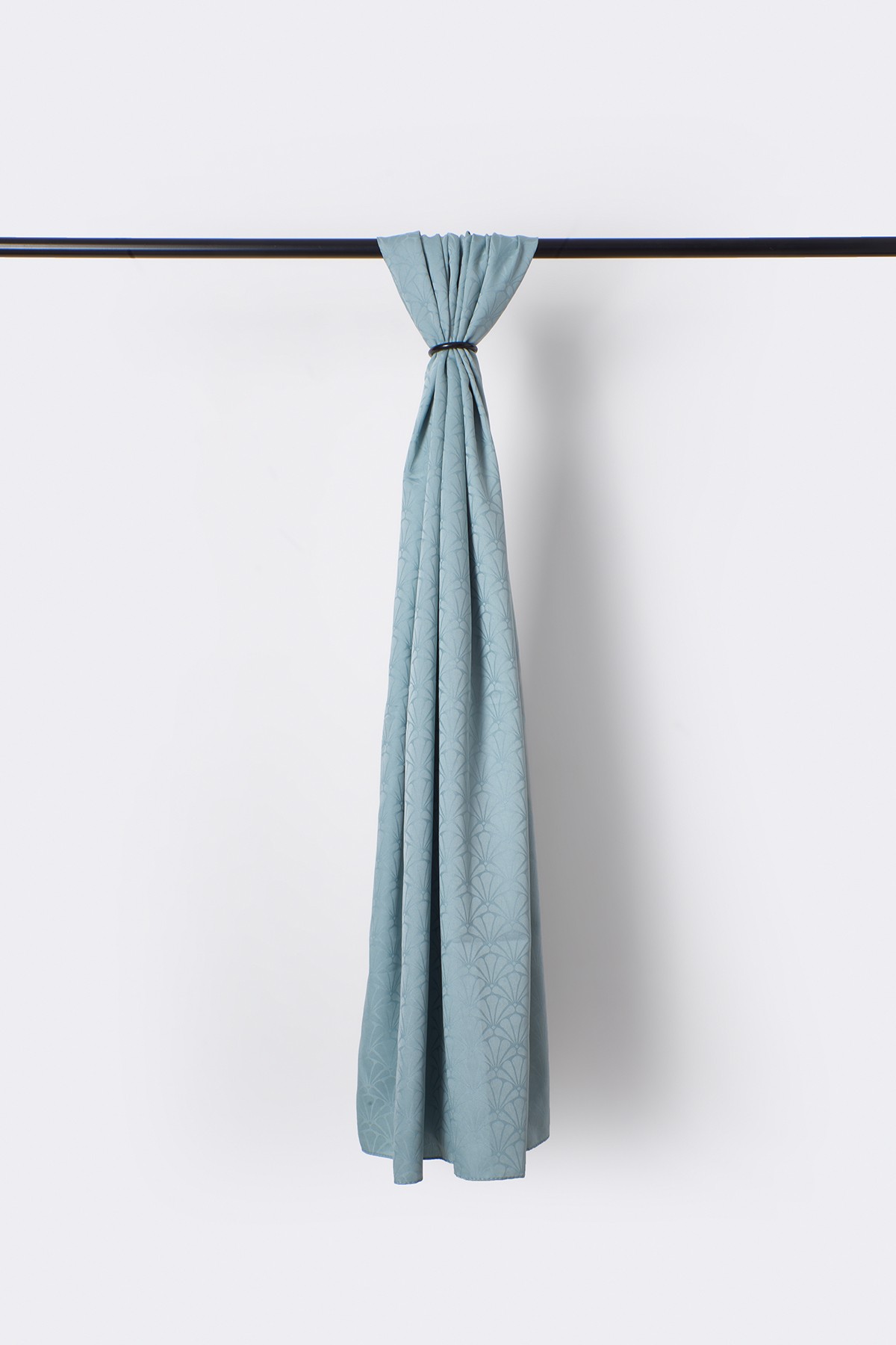 Lotus Pattern Silk Jacquard Shawl - Cağla