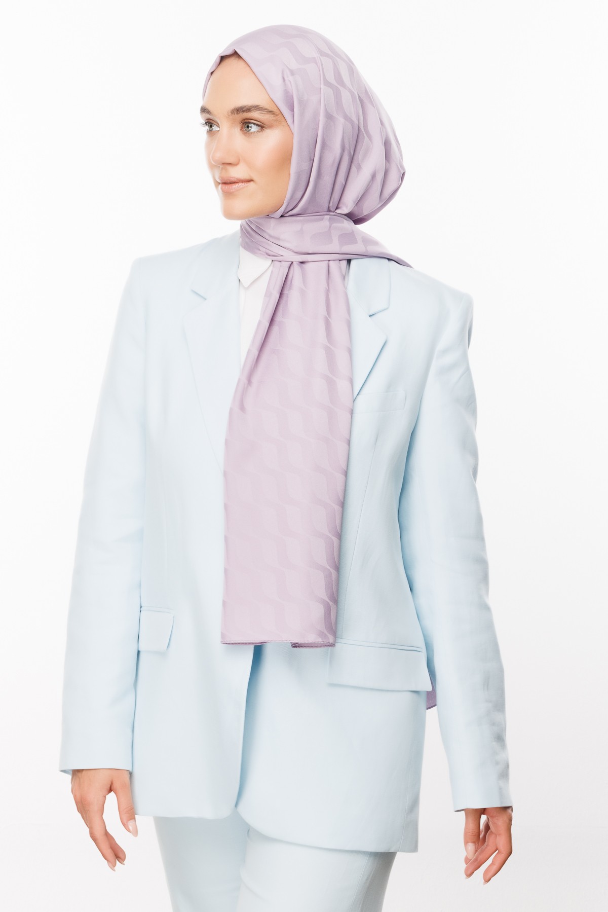 Wave Pattern Silky Jacquard Hijab