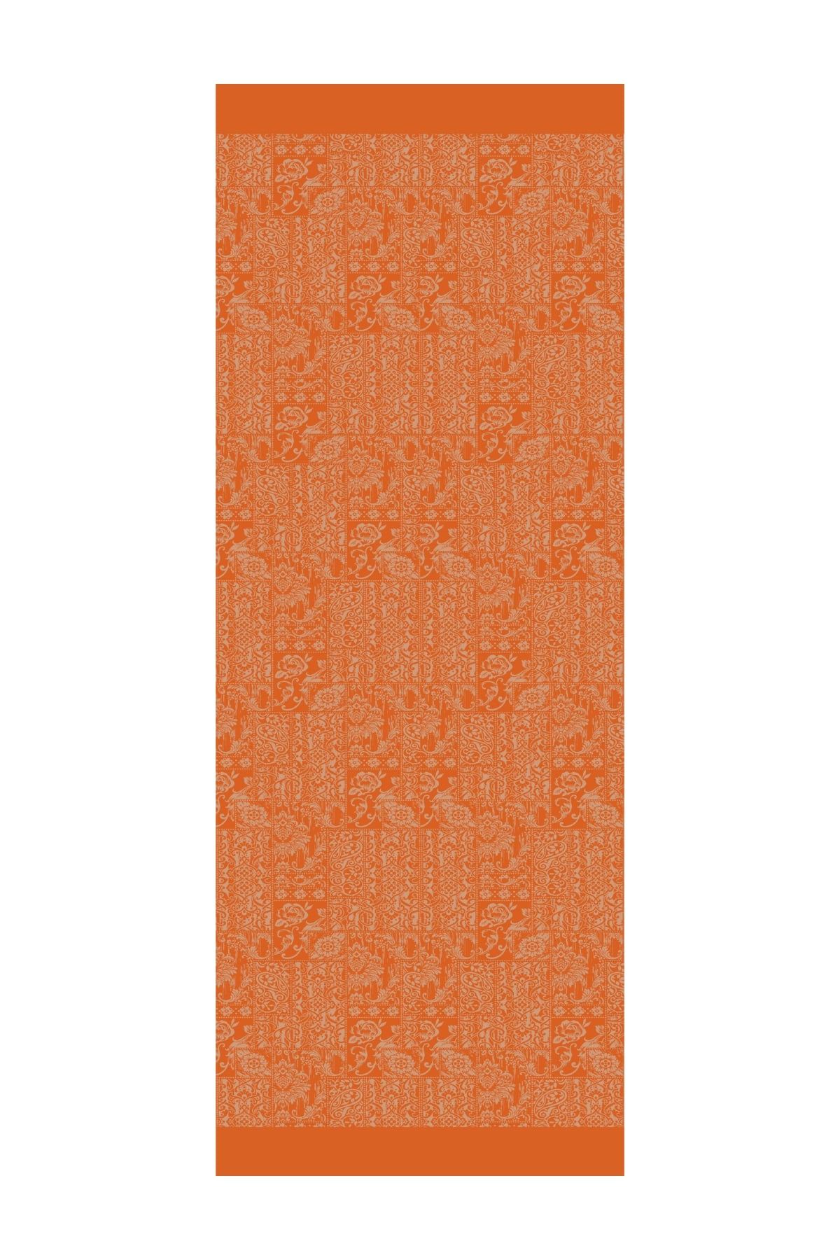 Henna-Pattern Reversible Shawl - Mink-Cinnamon