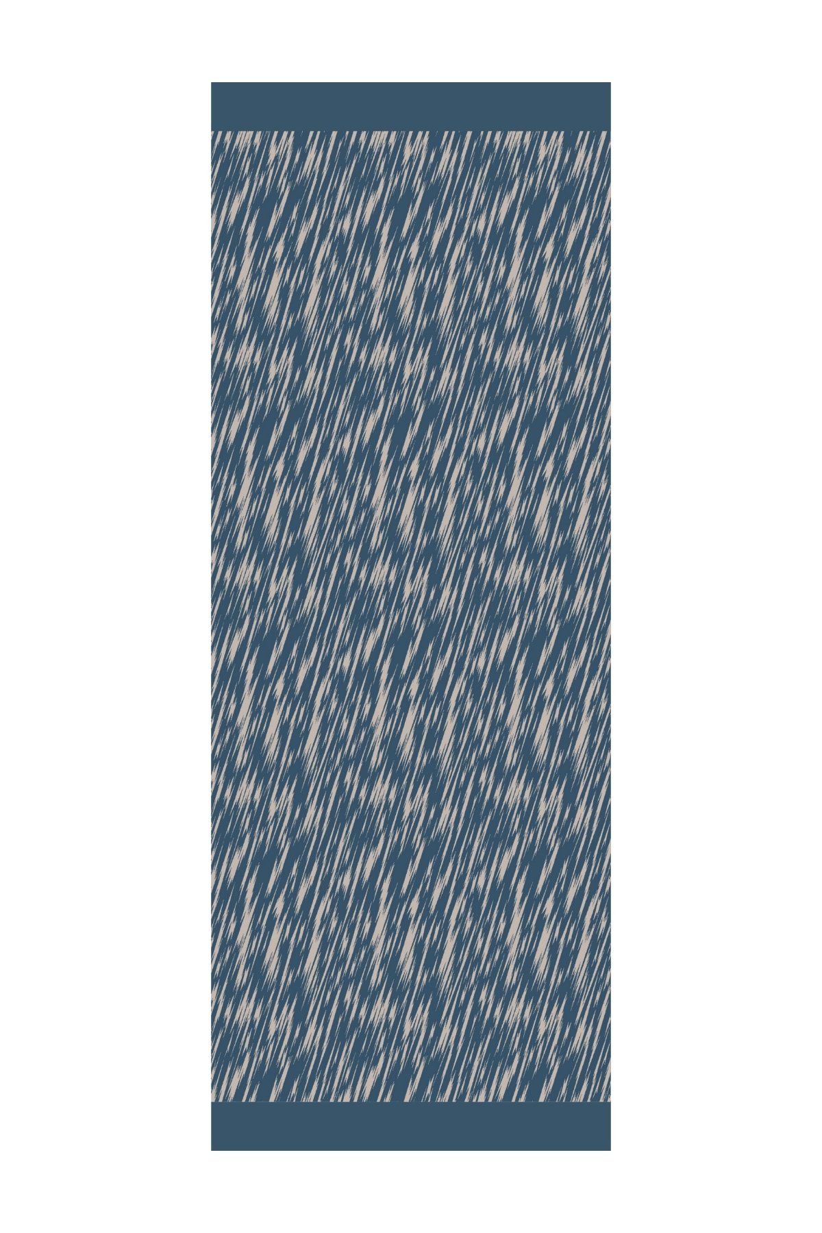 Marrakech Double Sided Shawl - Petrol Blue-Beige
