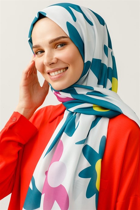 Gemusterter Krepp Hijab