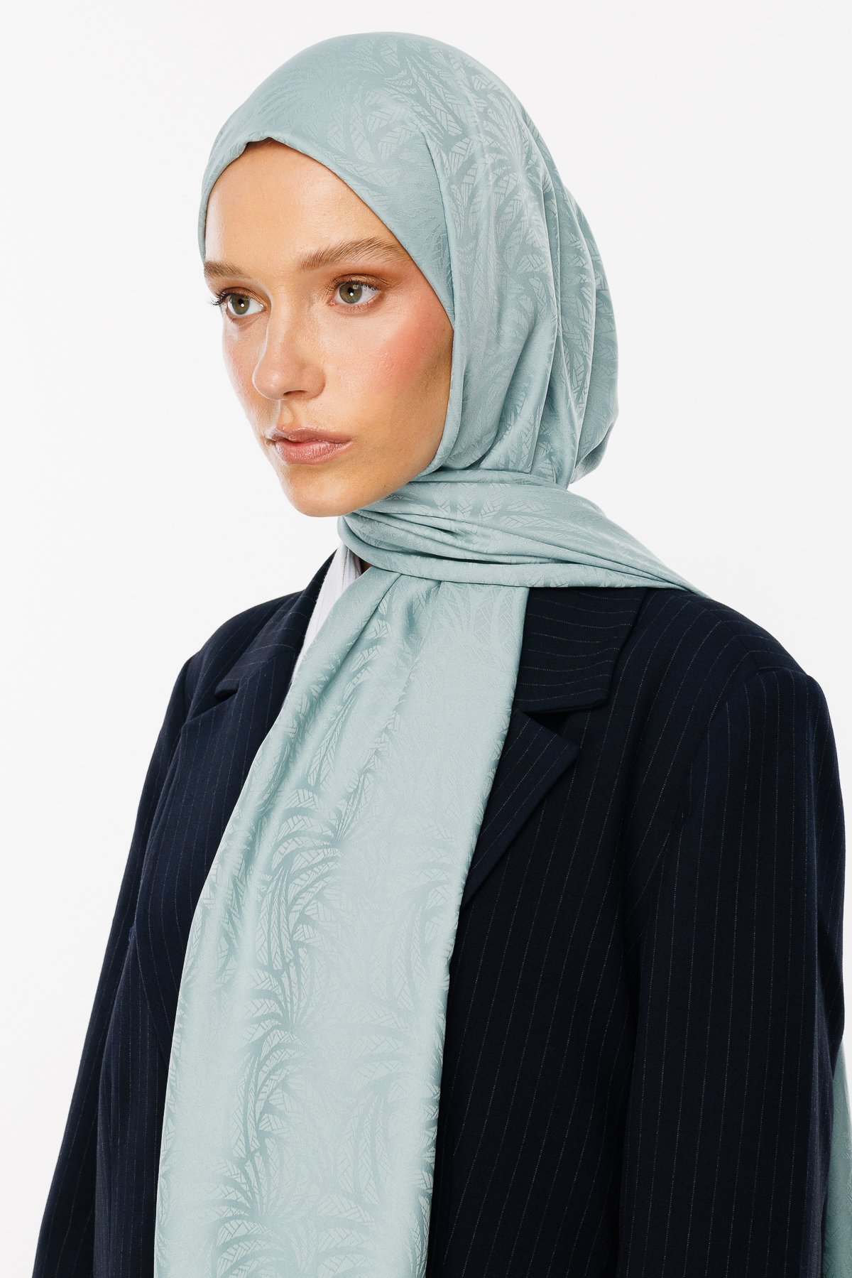 Artemis Pattern Silk Jacquard Shawl - Cağla