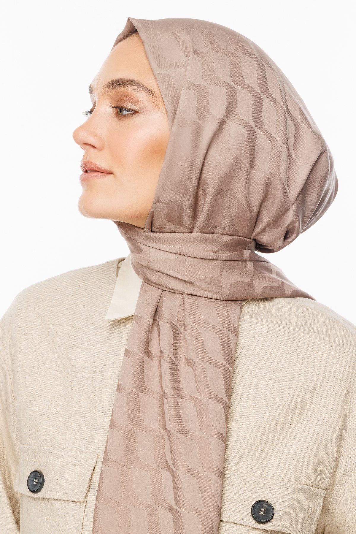 Wave Pattern Silky Jacquard Hijab