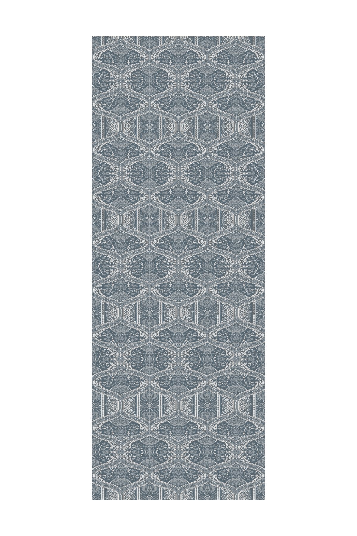 Shline Line Viscose Shawl - Petrol Blue-Beige
