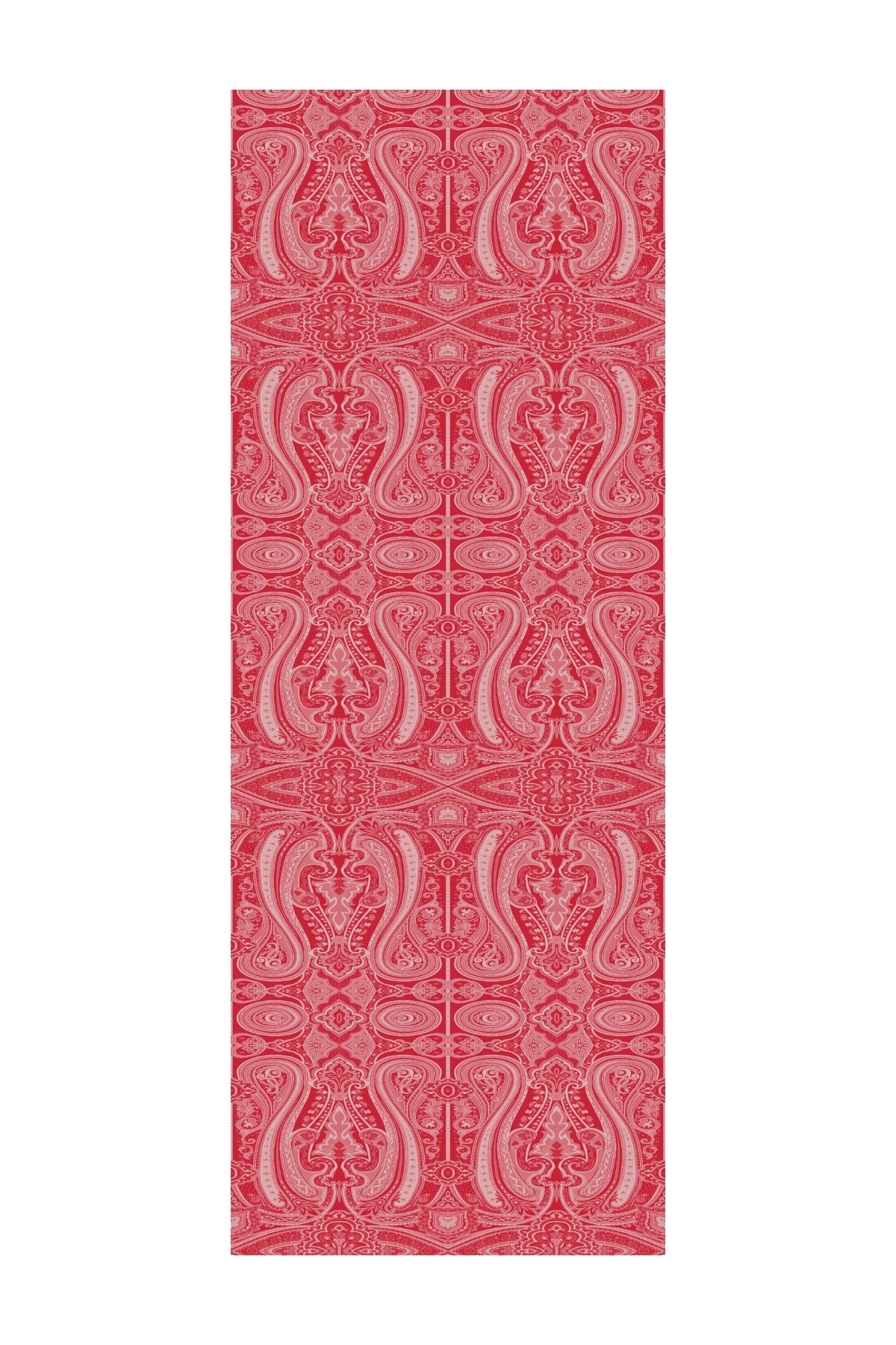 Liva Pattern Shine Line Shawl - Burgundy-Mint Green