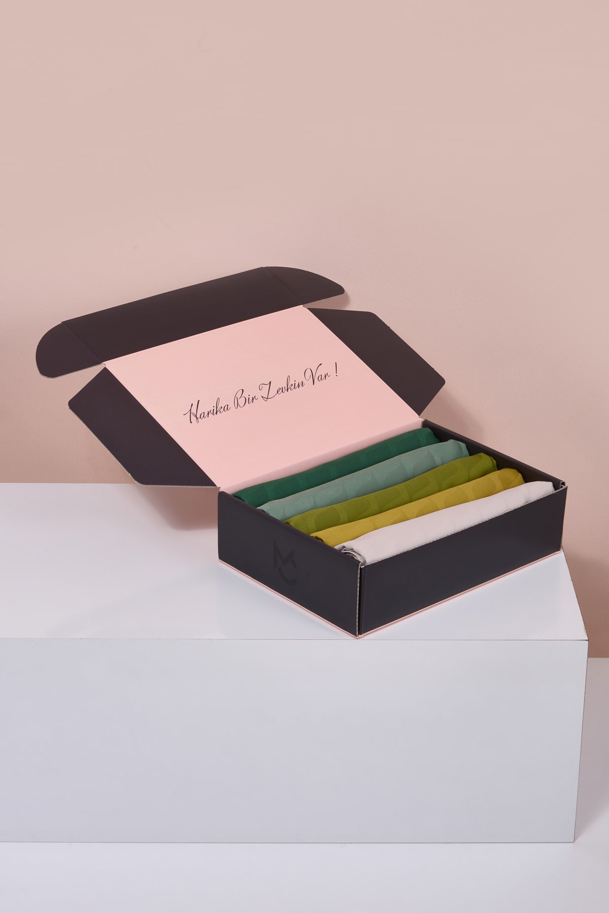 İpeksi Jakar Şal - Dalga Desen Color Box
