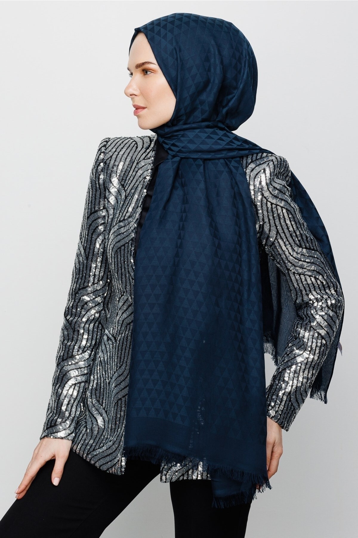 Prism Pattern Cotton Jacquard Hijab