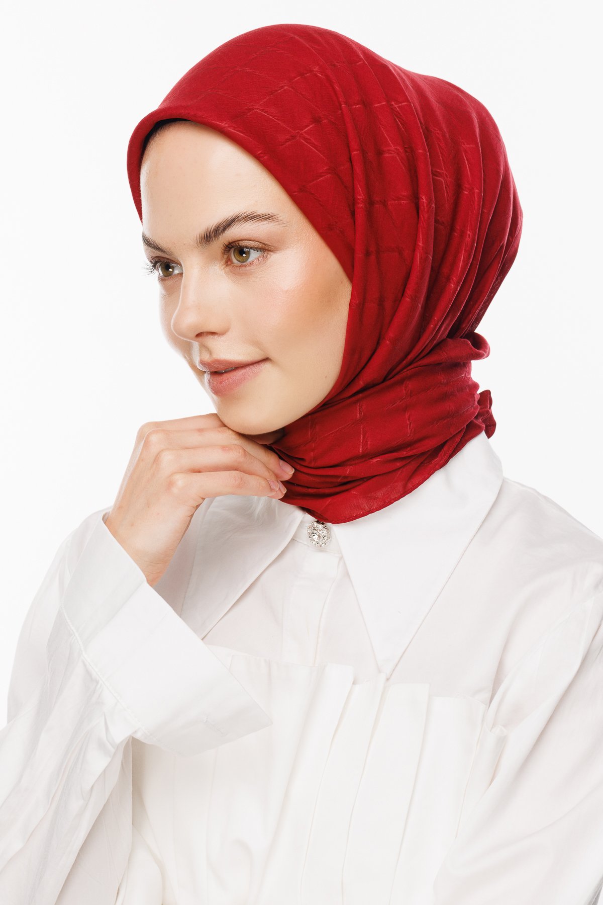 Bambu Jakar Eşarp - Bordo