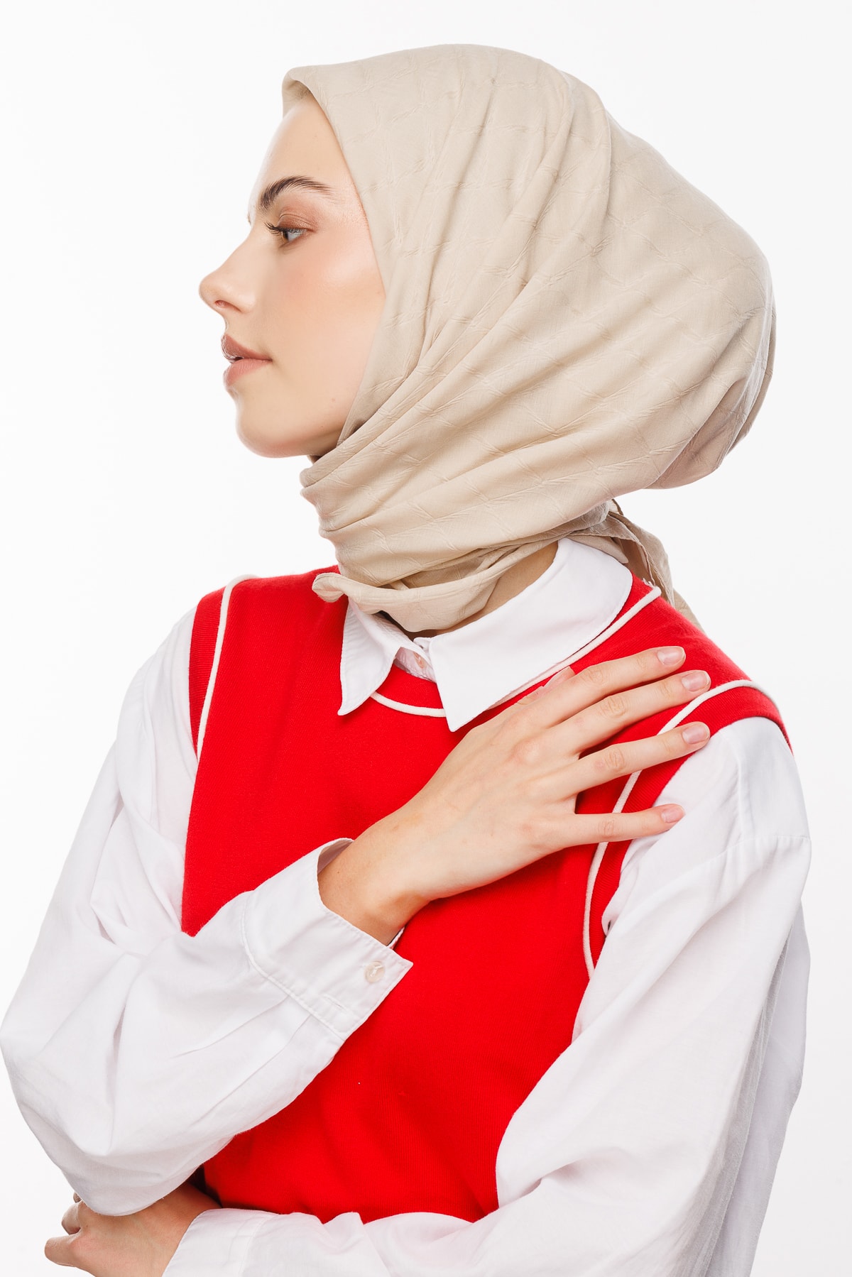 Bambu Jakar Eşarp - Taş Rengi