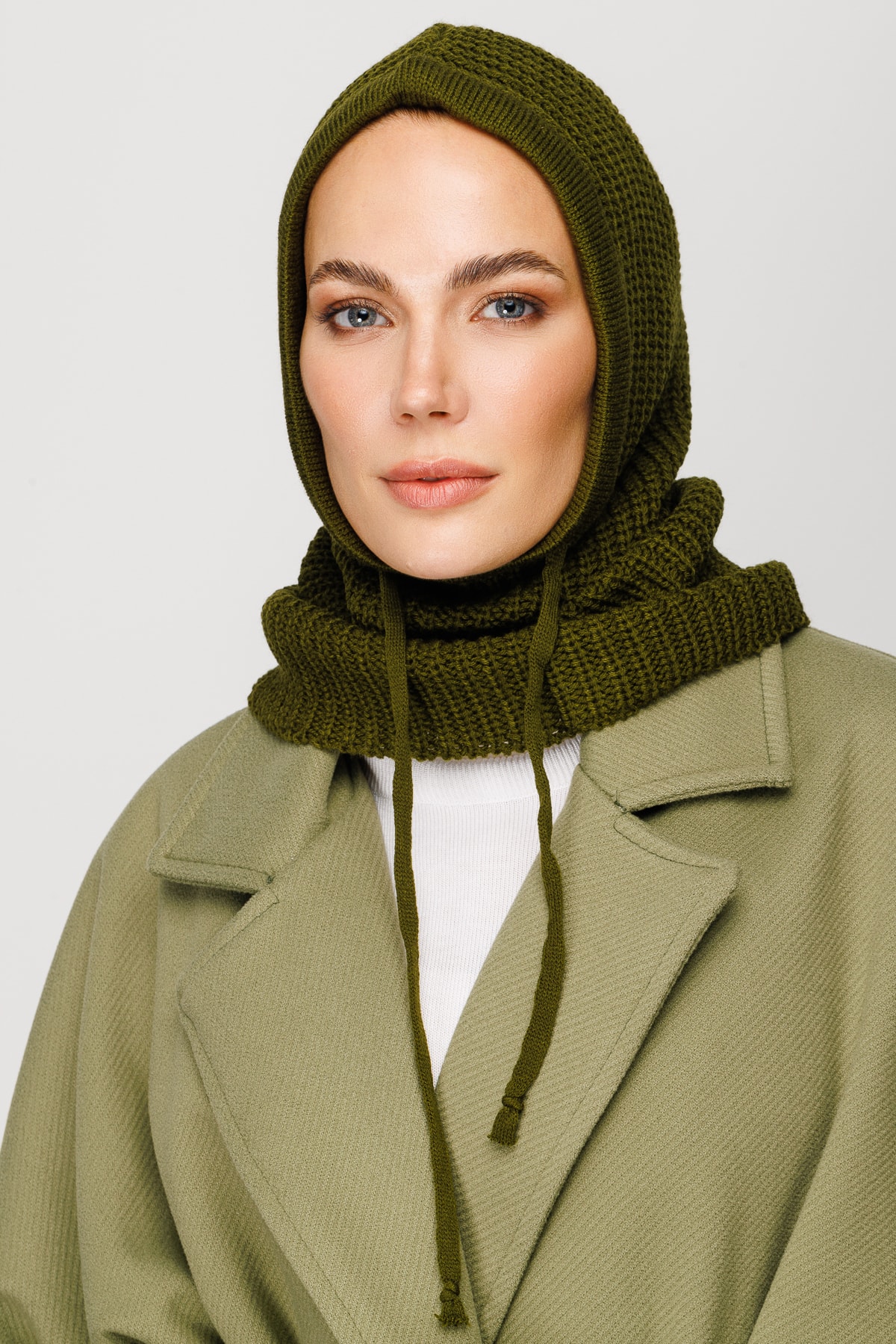 Balaclava Triko Başlık - Haki