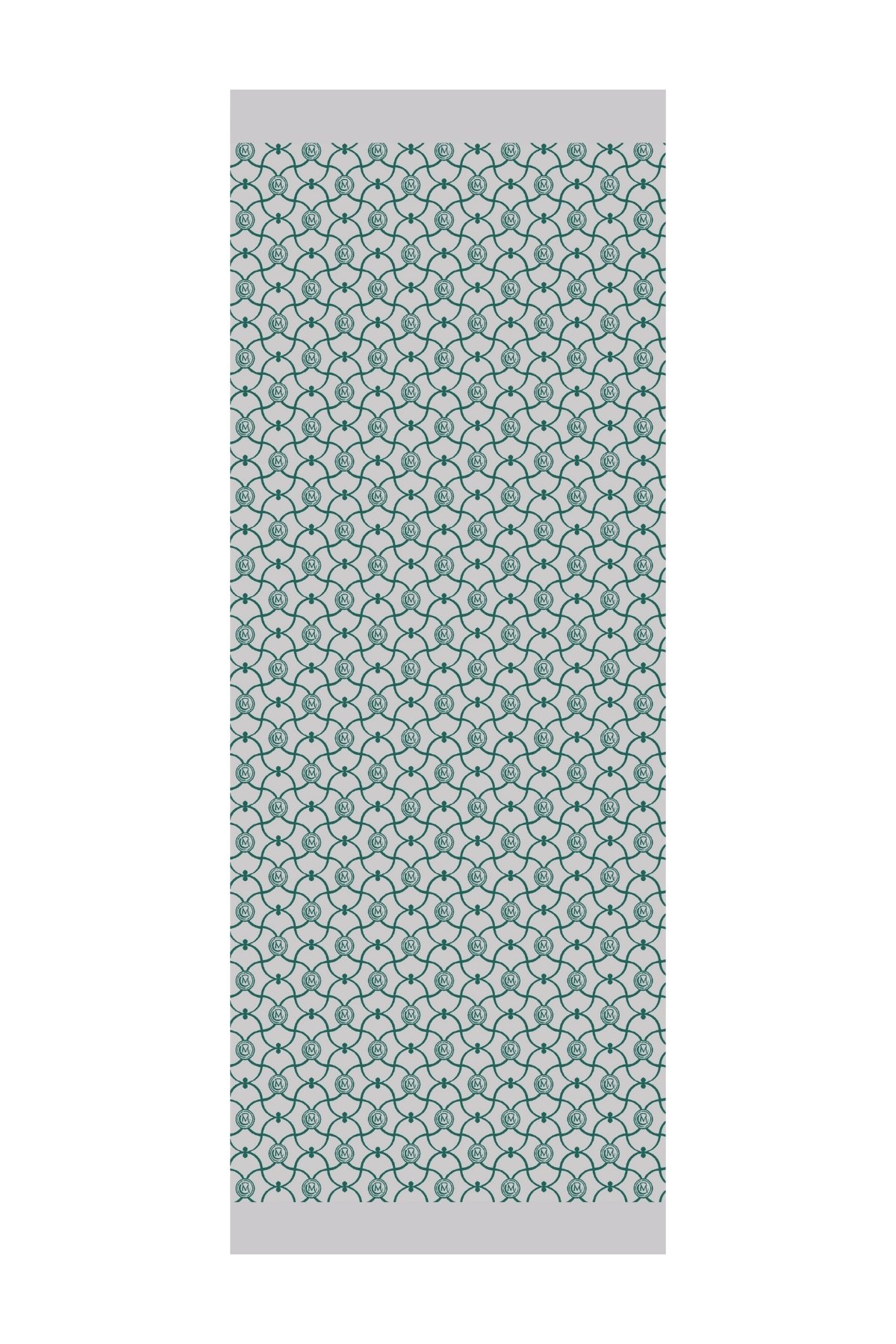 Marrakech Pattern Double-Sided Shawl - Emerald-Pink