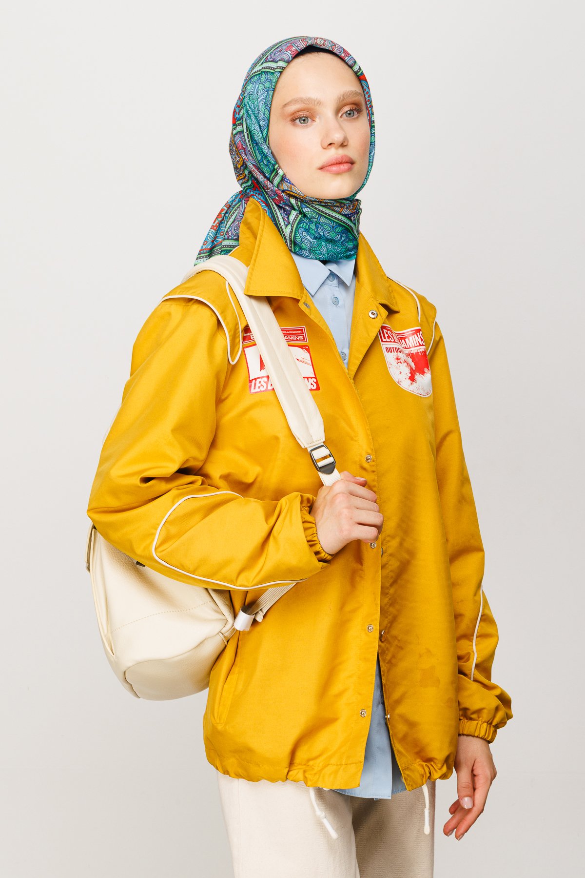 Ethnic Pattern Digital Soft Scarf - Mint Green
